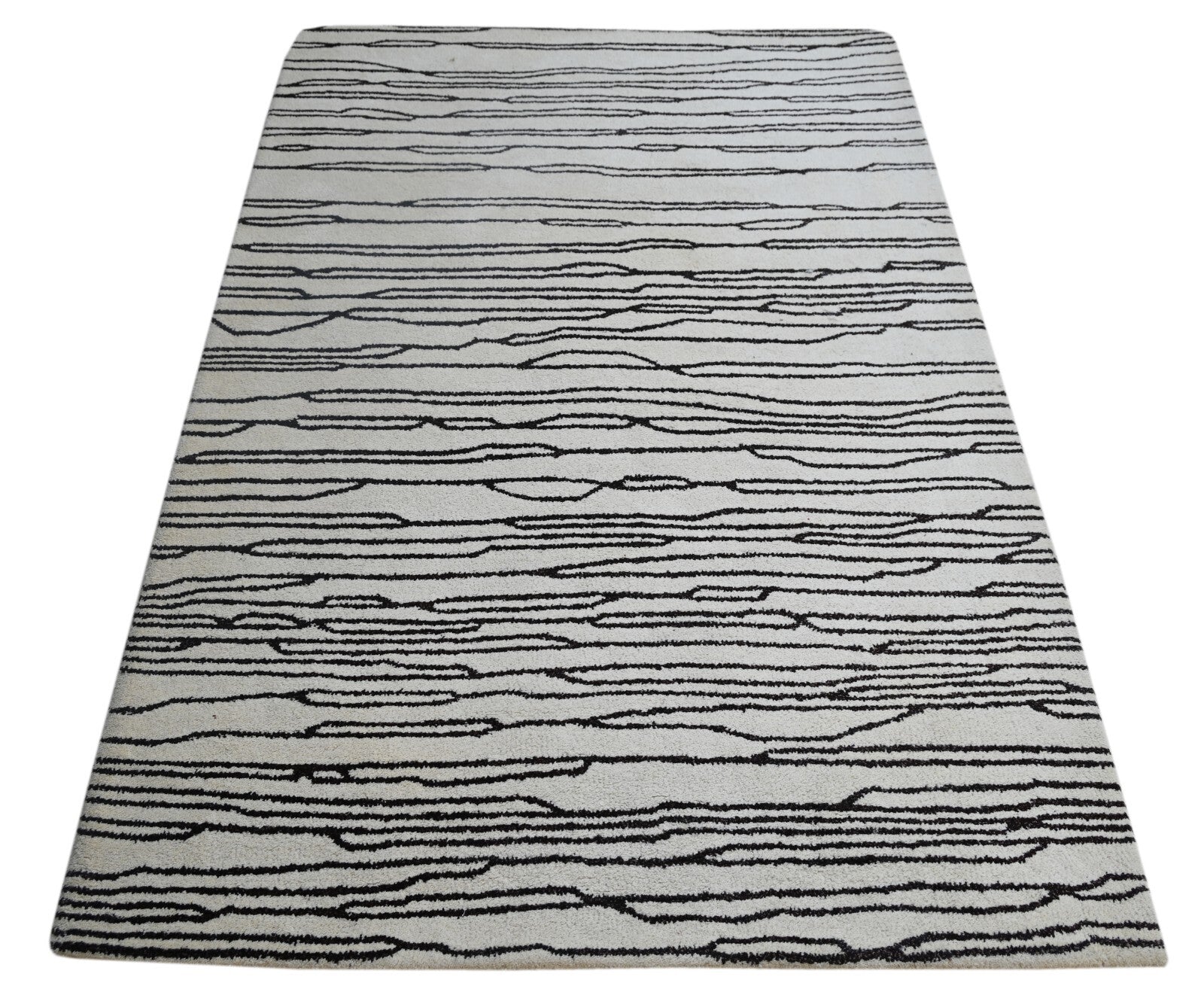 Handgetufteter Wolle teppich 150x240 Creme  Modern Wohnzimmer SH262