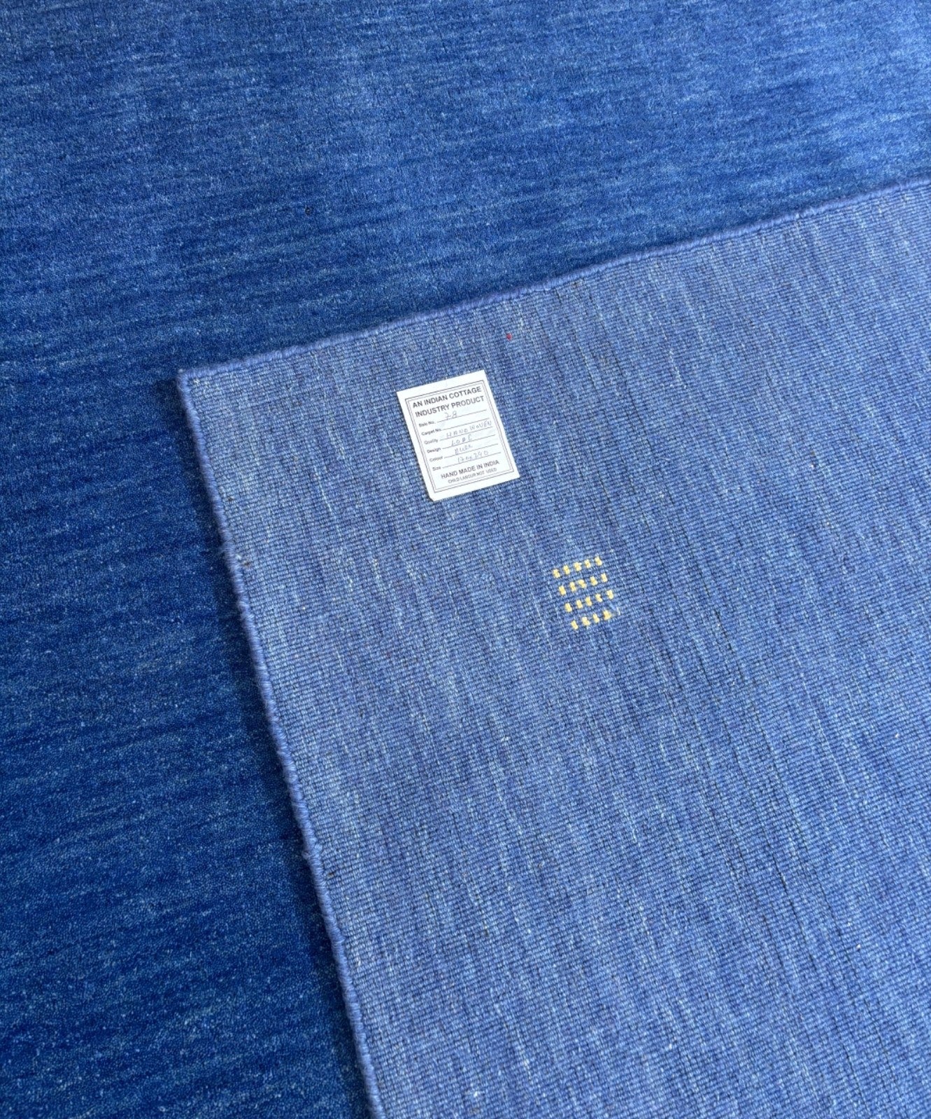 Orientteppich Gabbeh Teppich 100% 170x240 cm Handgewebt 100%  Wolle Blau Modern