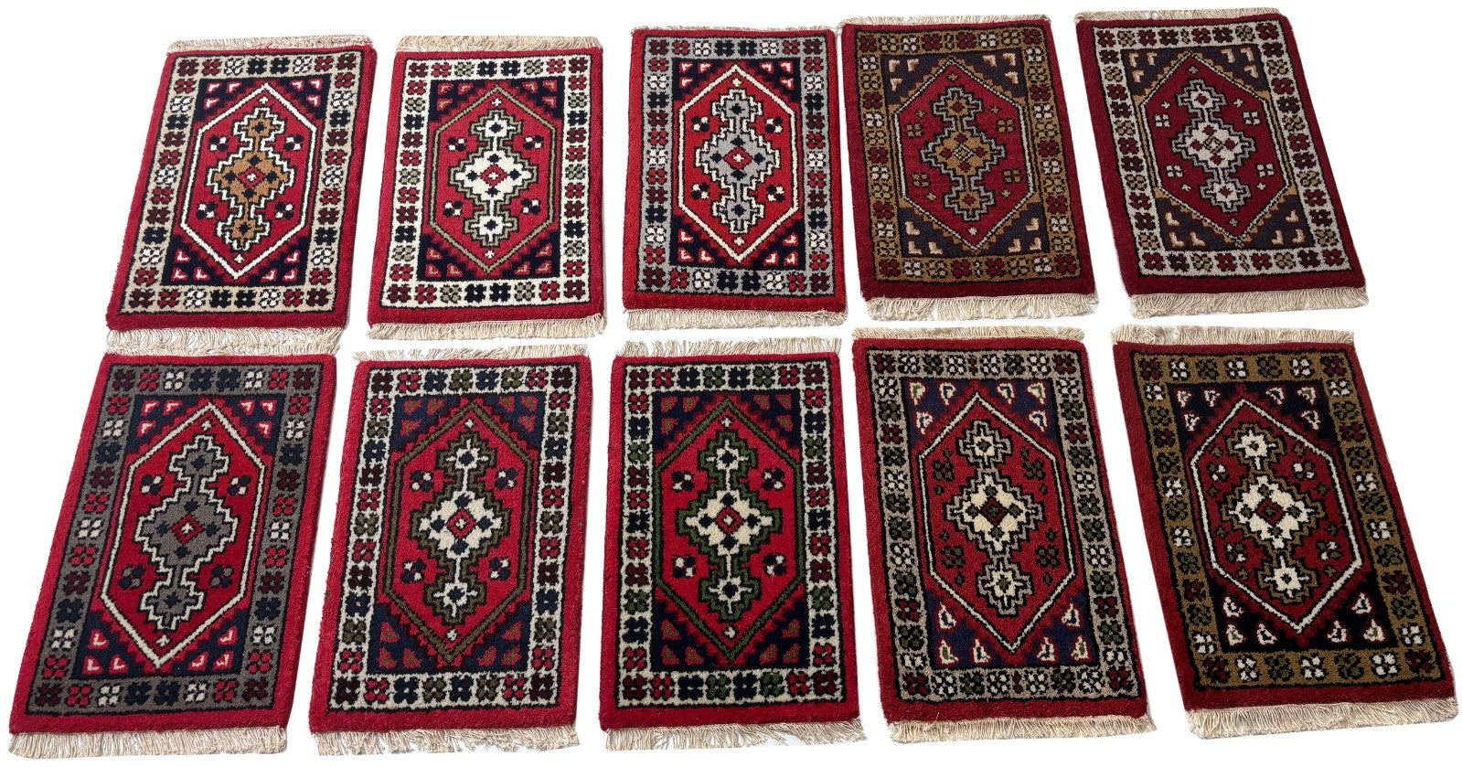 Brücke 40X60 CM Handgeknüpft Automatten Teppich Fußmatten 100% Wolle Blau P47