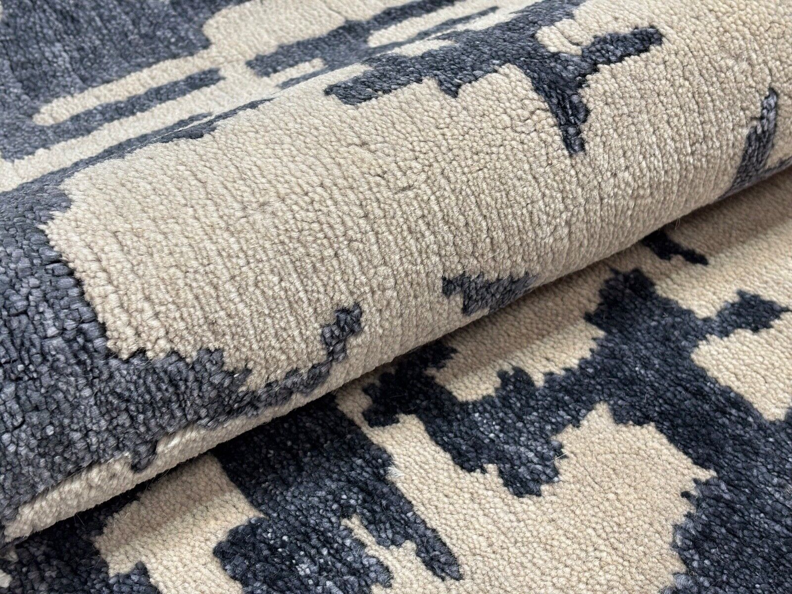 Handgeknüpft Nepal Teppich Einzigartiges Design Bambus seide Wolle 170X240 cm