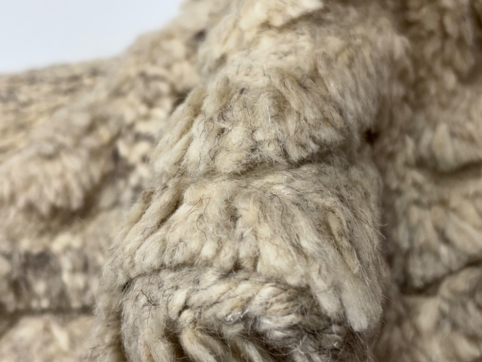 Ročno vozlana preproga iz 100 % volne 60x90, moderna preproga, naravna bež barva ST146