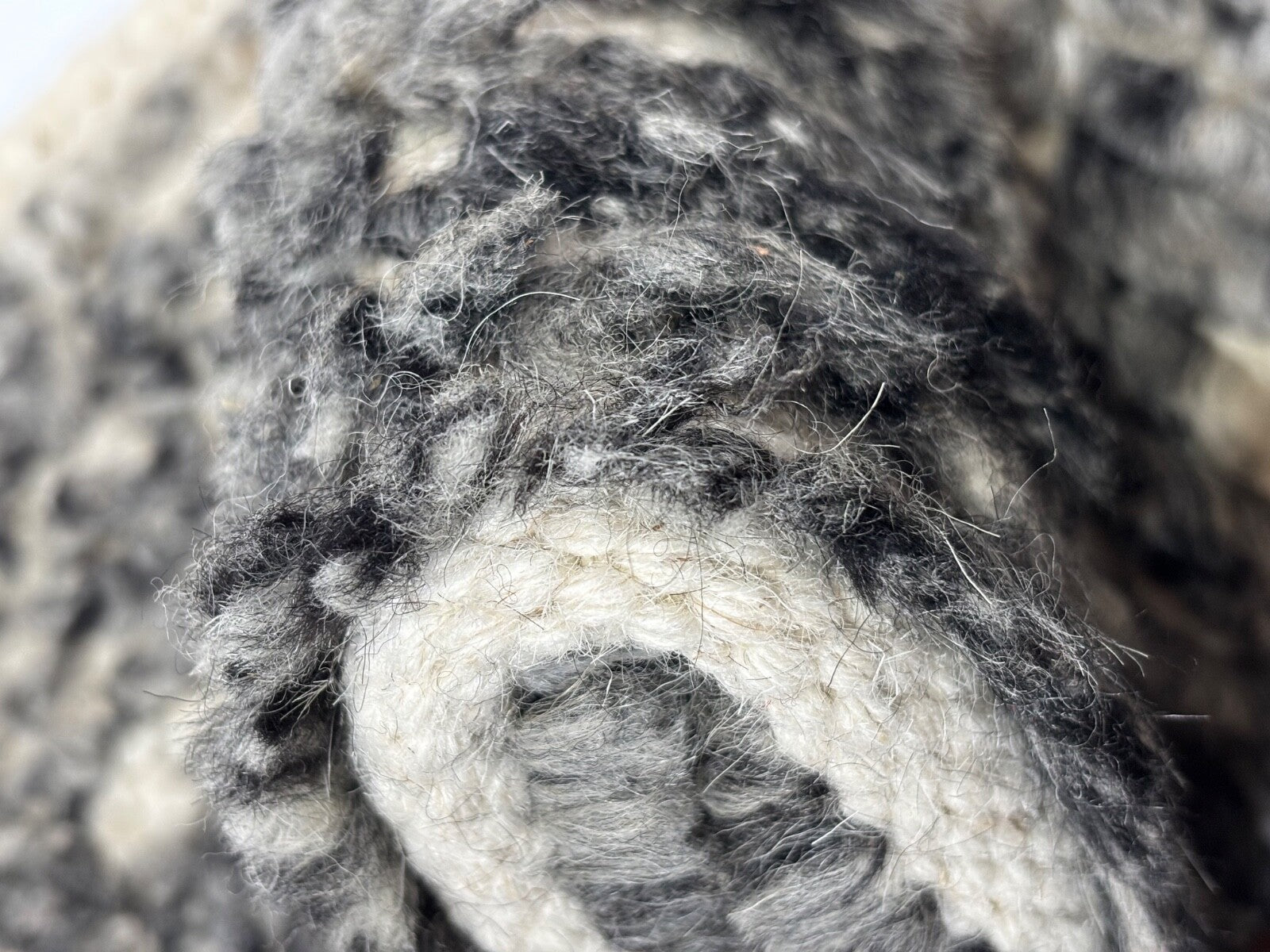 Handgeknüpfter 100% Wollteppich 60x90 Modern Design Teppich Grau Schwarz BCI104