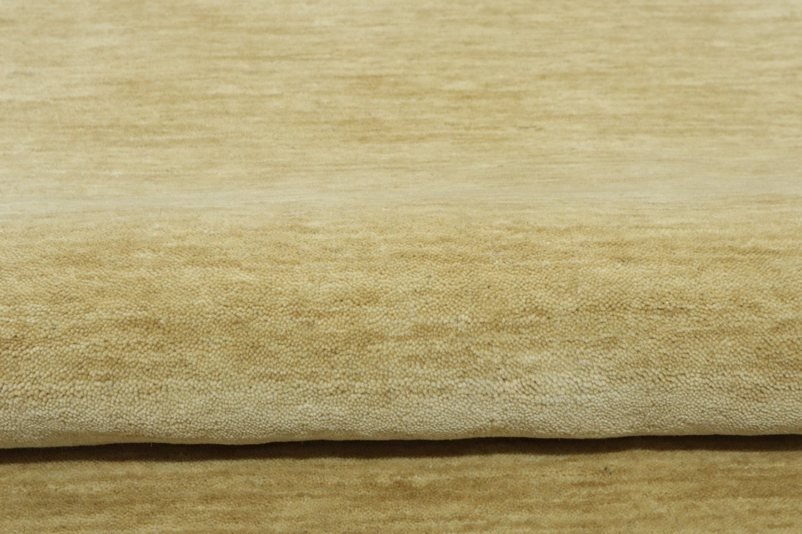 Handgewebter Gabbeh Teppich 100% Wolle Beige Unifarben 120x180 cm HL1079