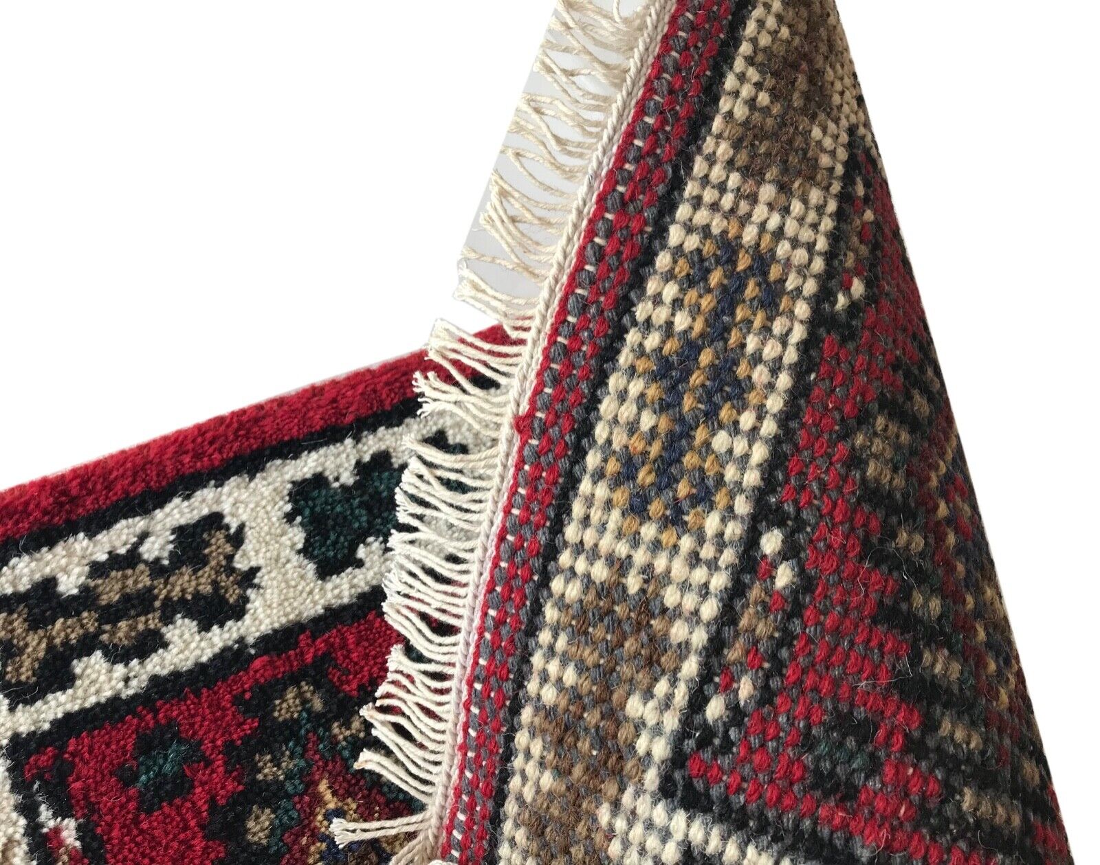 Fussmatten Brücke 40X60 CM Handgeknüpft Teppich 100% Wolle Rot