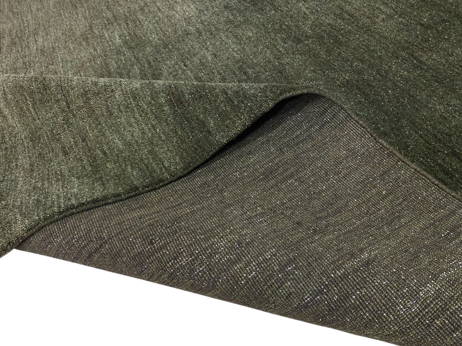 Orientteppich Gabbeh Teppich 100% Wolle Grün Handgewebt Loom Debbich