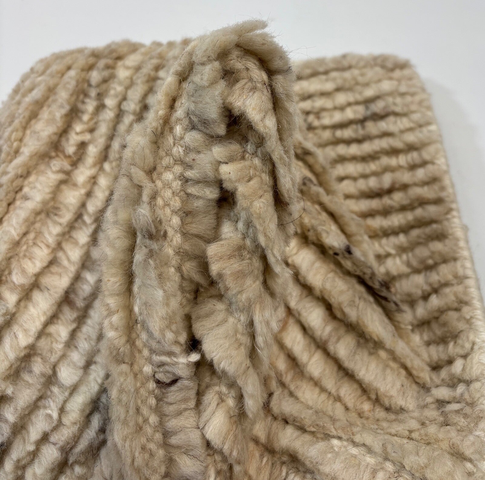 Handgeknüpfter 100% Wollteppich 60x90 Modern Design Teppich  Beige BCI77