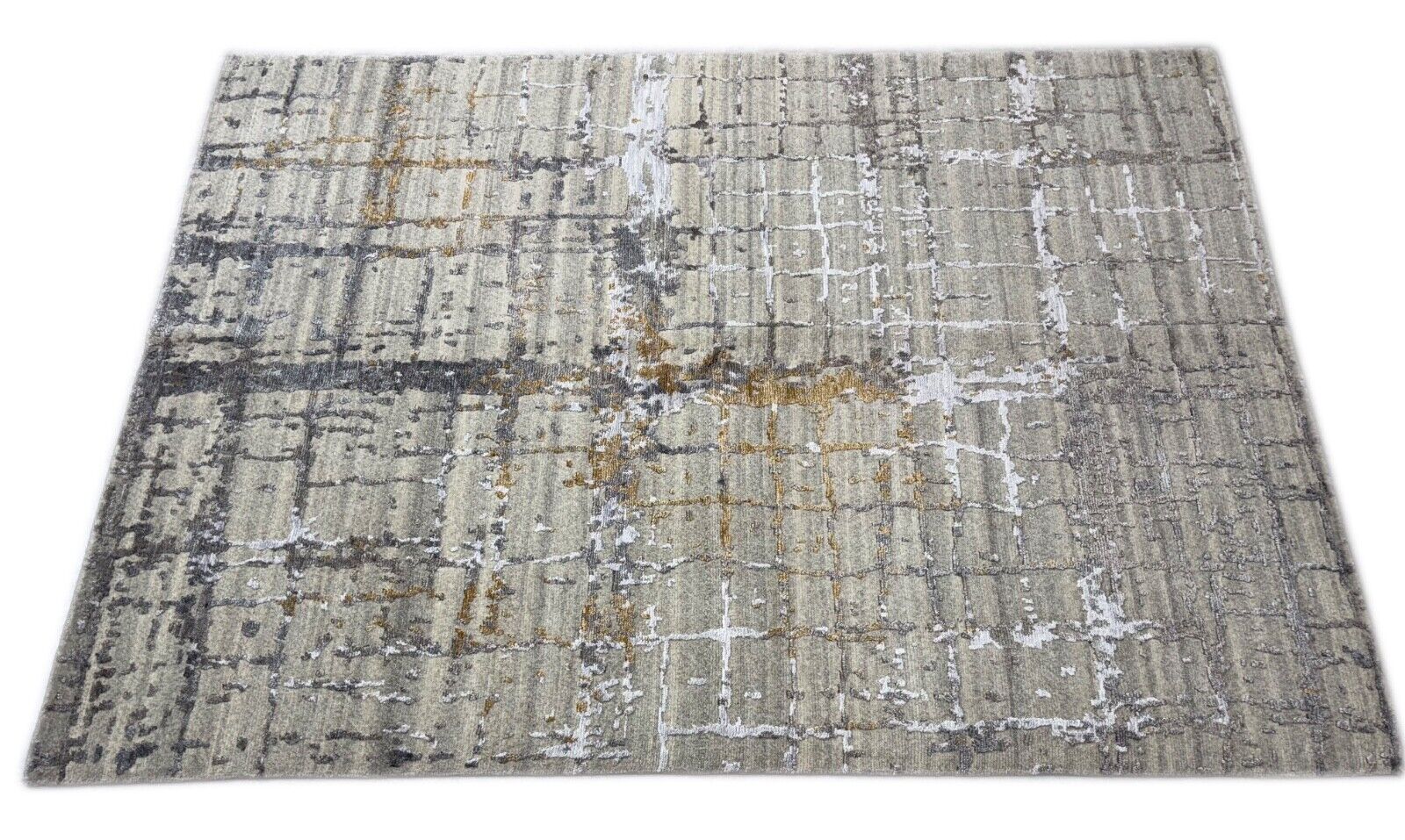 Handgeknüpft Nepal Teppich Einzigartiges Design Bambu seide Wolle 177X239 cm 901