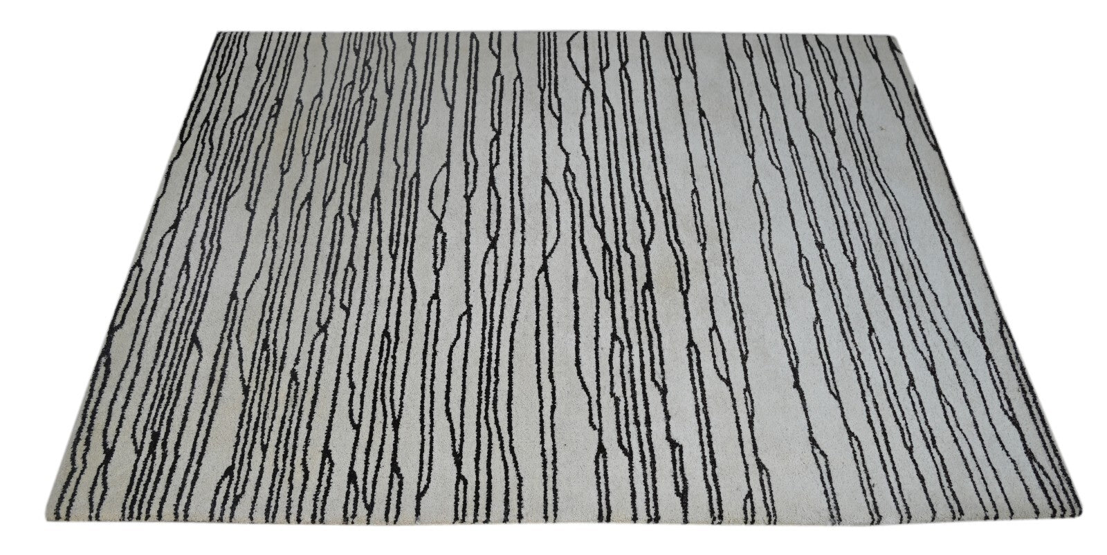 Handgetufteter Wolle teppich 150x240 Creme  Modern Wohnzimmer SH262