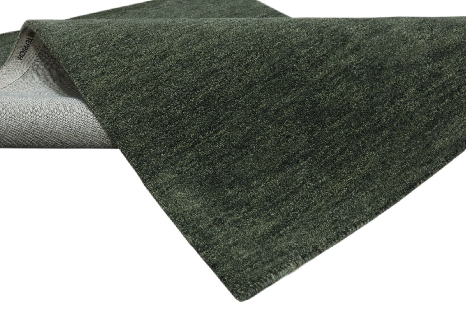 Gabbeh Teppich 100% Wolle Grau Uni Farbe 120x180 cm  Handgemacht PL14