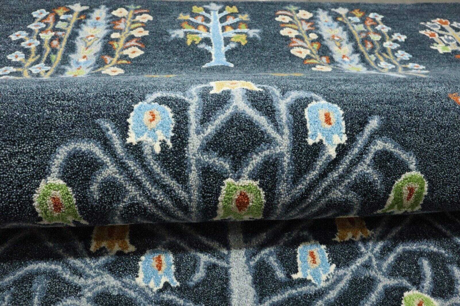 Grau Orient Teppich 100% Wolle 160X230 cm Handarbeit Handgetuftet T920