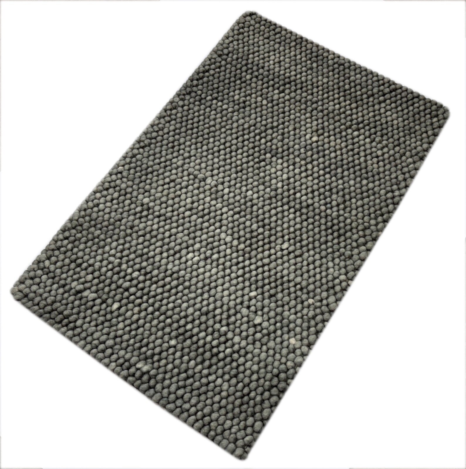 Handgefertigter Kilim Dhurry Teppich 60x90 Grau 100% Wolle Flachgewebe R95