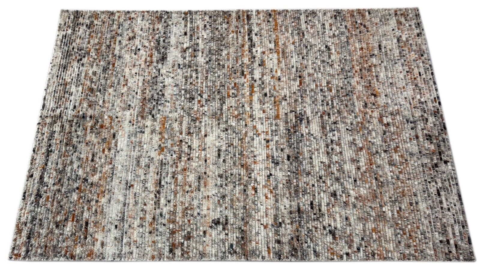 Handgeknüpfter Wollteppich 170x240 cm Kurzflor und Hochflor Modern Design st1