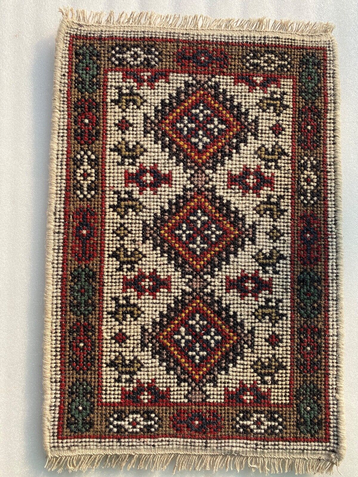 Béžová Brücke 40X60 CM Handgeknüpft Teppich Fußmatten Automatten 100% Wolle PH6