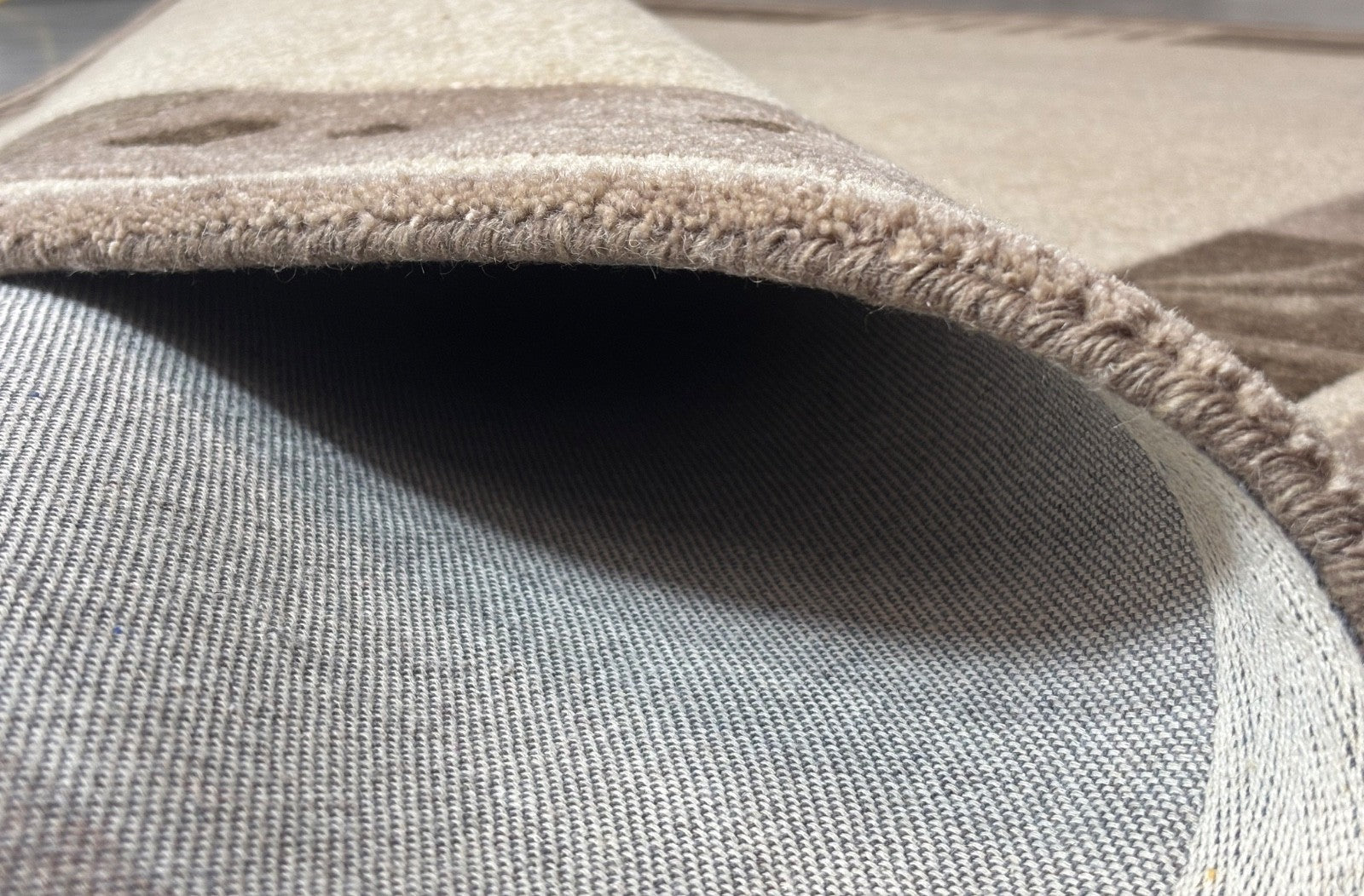 Beige Teppich Wolle Braun 160X230 cm Handarbeit Handgetuftet HT200