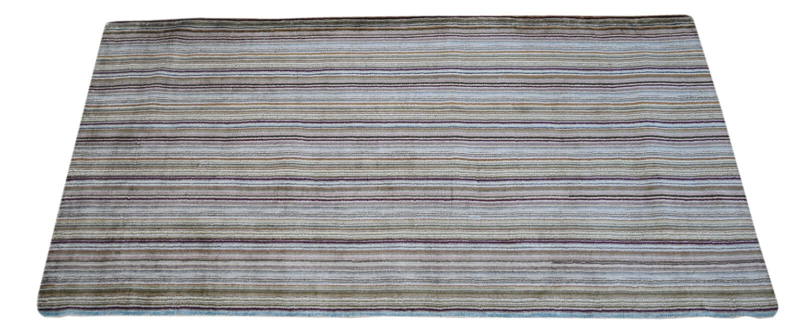 Rankomis austas kilimas 120x240 smėlio spalvos, blizgus viskozės kilimas svetainei SH268