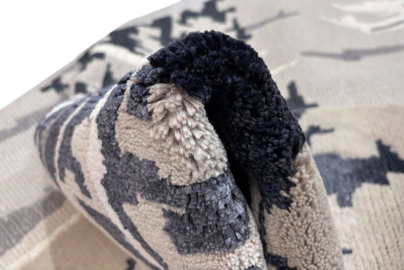 Handgeknüpft Nepal Teppich Einzigartiges Design Bambus seide Wolle 170X240 cm