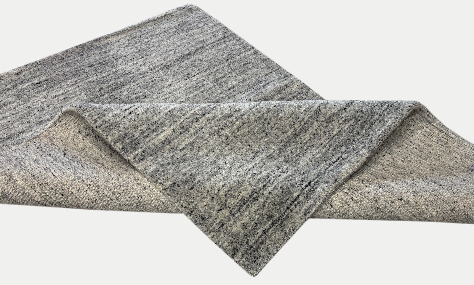 Wollteppich 140x200cm Handgeknüpft 100% Wolle  Grau Modern ST60