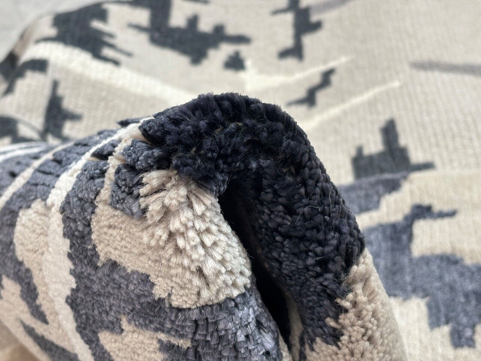 Handgeknüpft Nepal Teppich Einzigartiges Design Bambus seide Wolle 170X240 cm