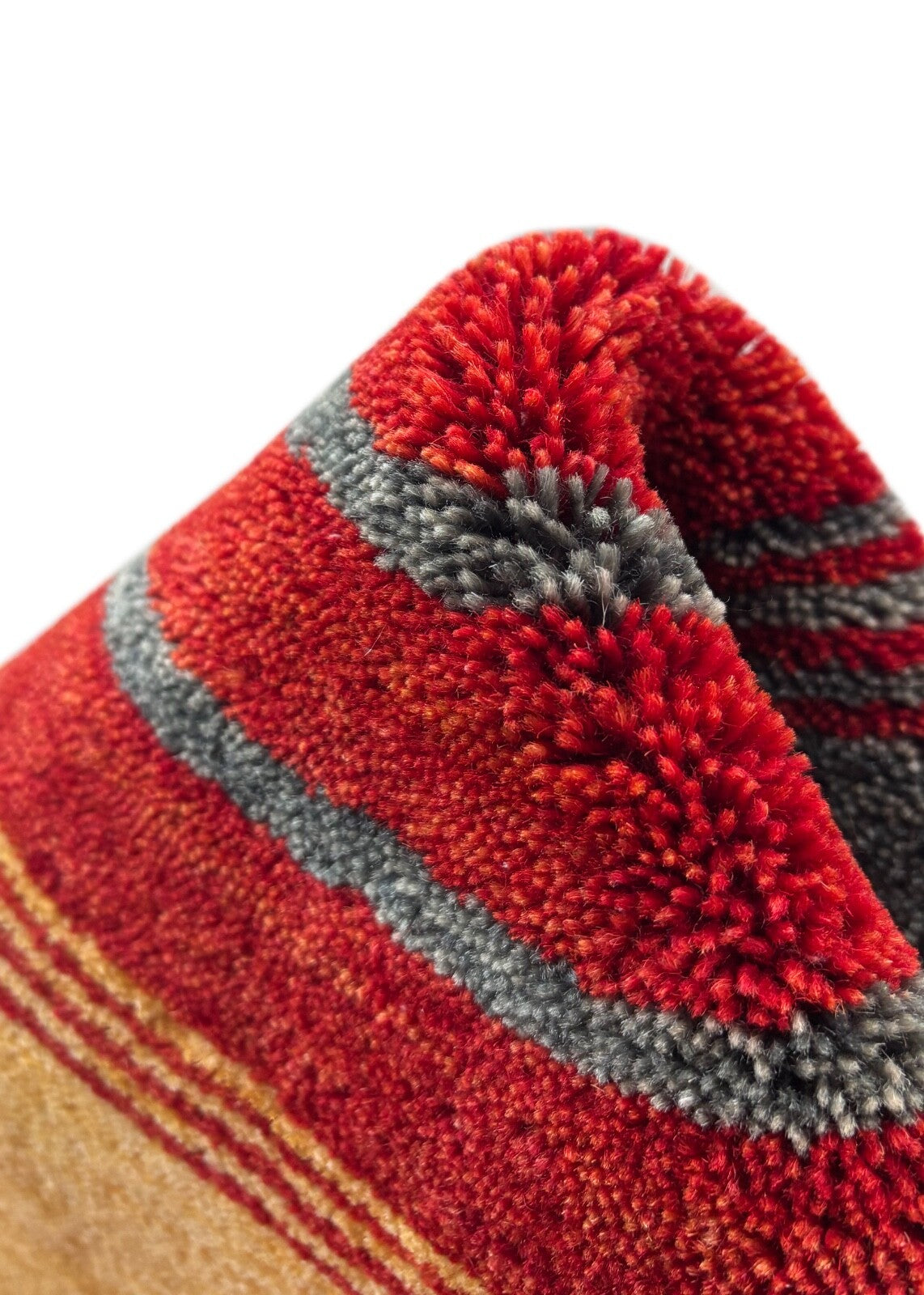 Bunt Wohnzimmer Gabbeh Teppich 100% Wolle 160x240 cm zlatooranžová Handgewebt sa1