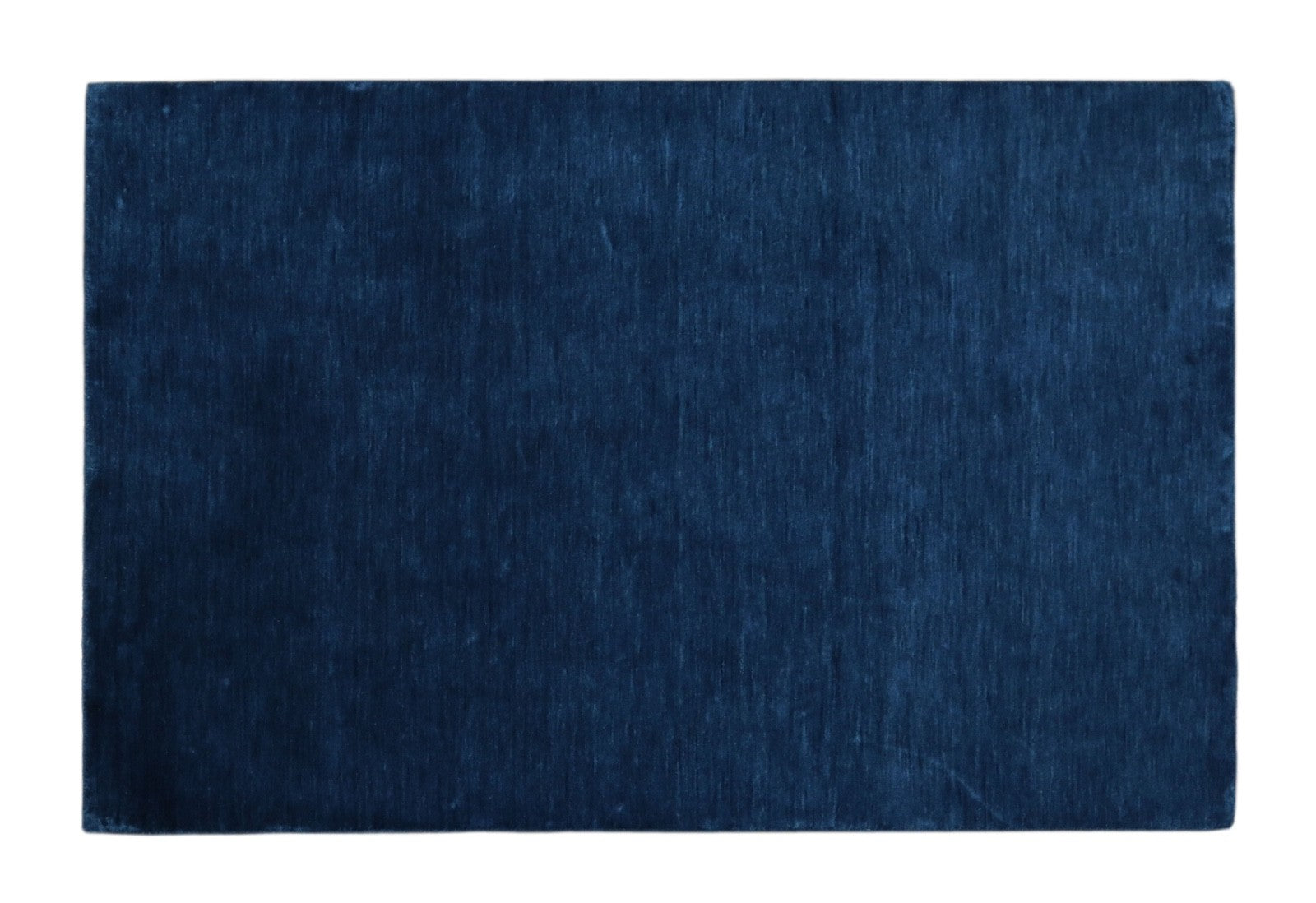 Handgewebter Gabbeh Teppich 100% Wolle Blau Unifarben 120x180 cm HL1080