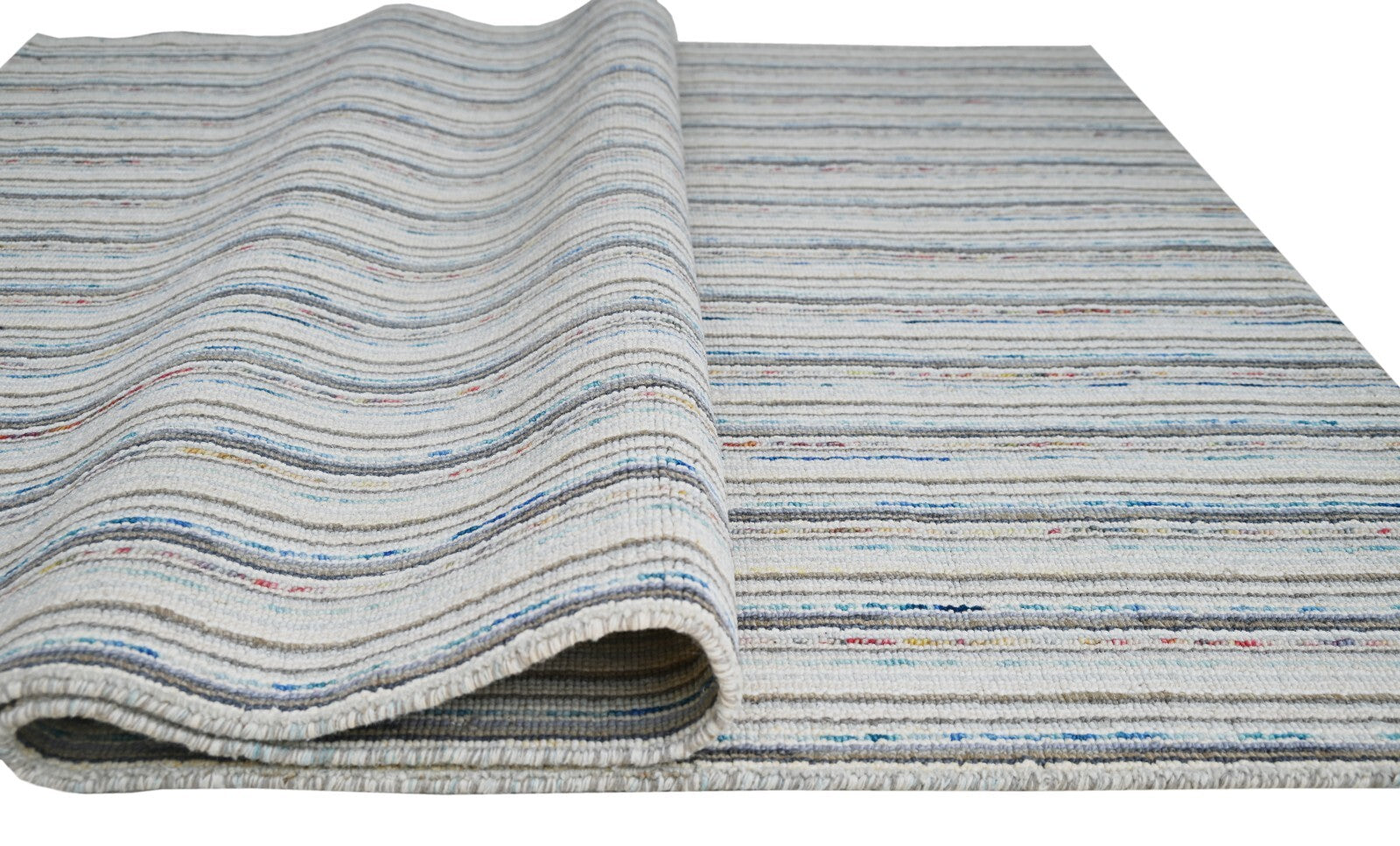 Handgewebter Teppich 160x230 Multi Glanzoptik Wolle Wohnzimmer SH136