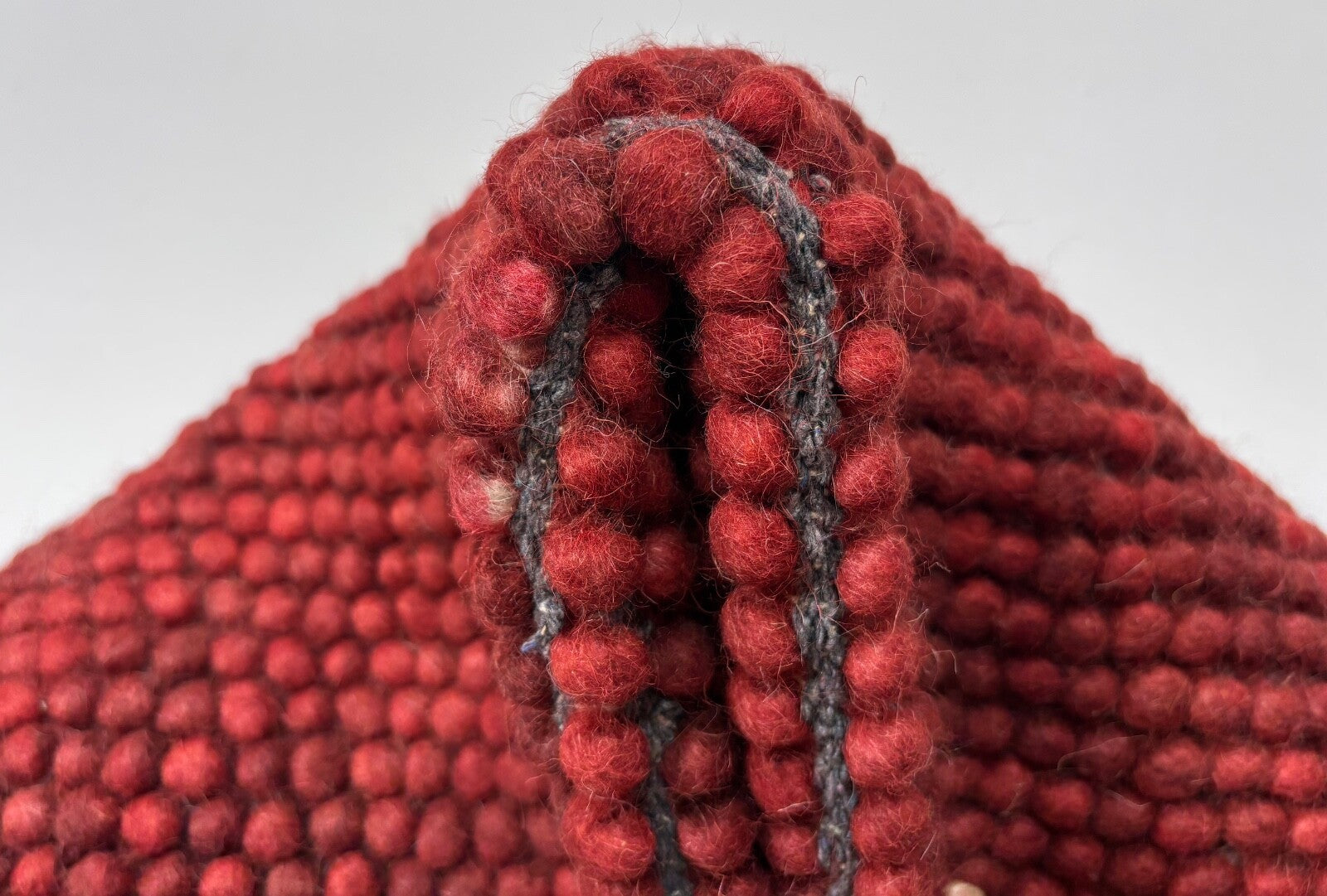 Handgefertigter Kilim Dhurry Flachgewebe design 60x90 Rot Wolleteppich R98