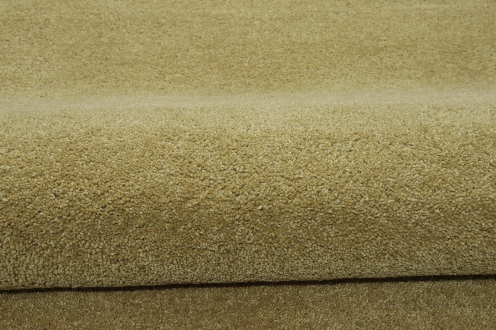 Gabbeh Teppich 100% Wolle Gold Uni Farbe 120x180 cm Handgemacht PL6