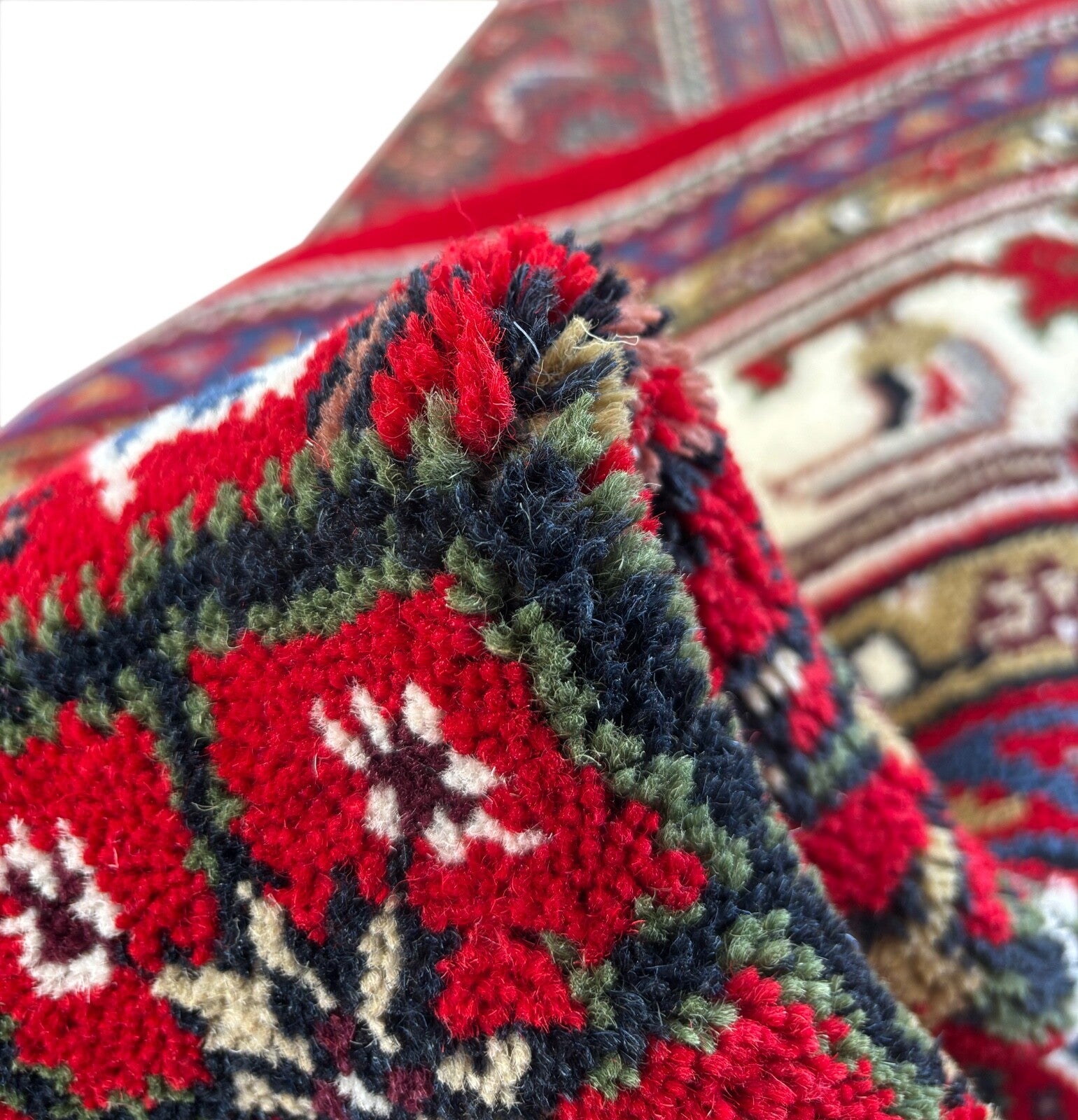 Orientteppich 250x350 Rot Handgeknüpft Herati Design 100 % Schurwolle Teppich