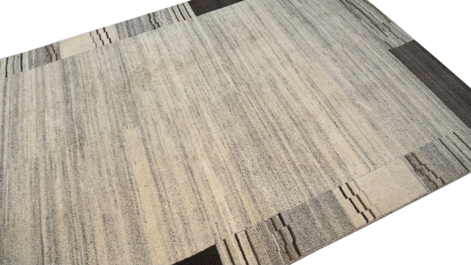 Nepal Teppich Handgeknüpft Beige 100% Wolle Orientteppich Braun 174X240 cm N78