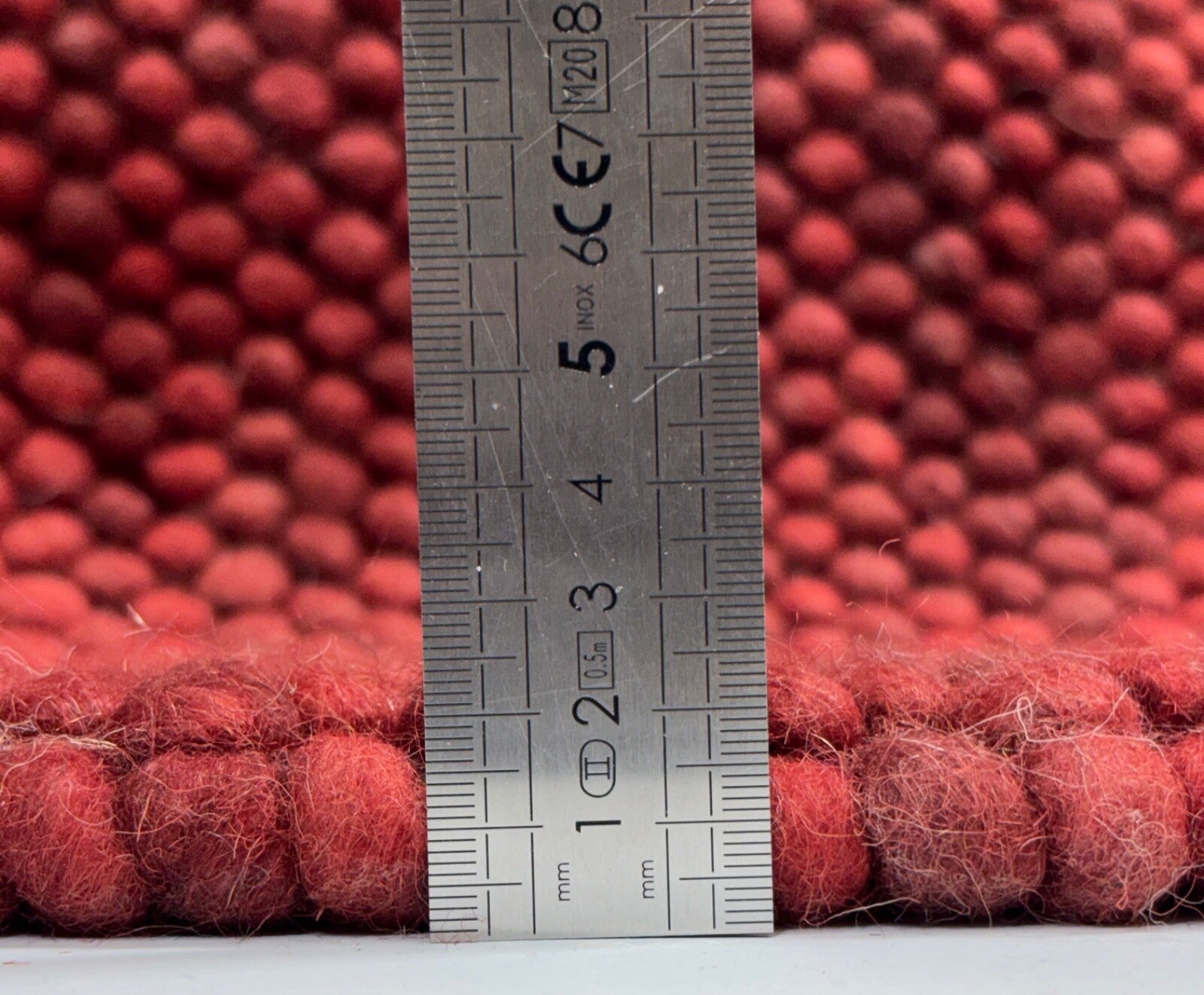 Handgefertigter Kilim Dhurry Flachgewebe design 60x90 Rot Wolleteppich R98