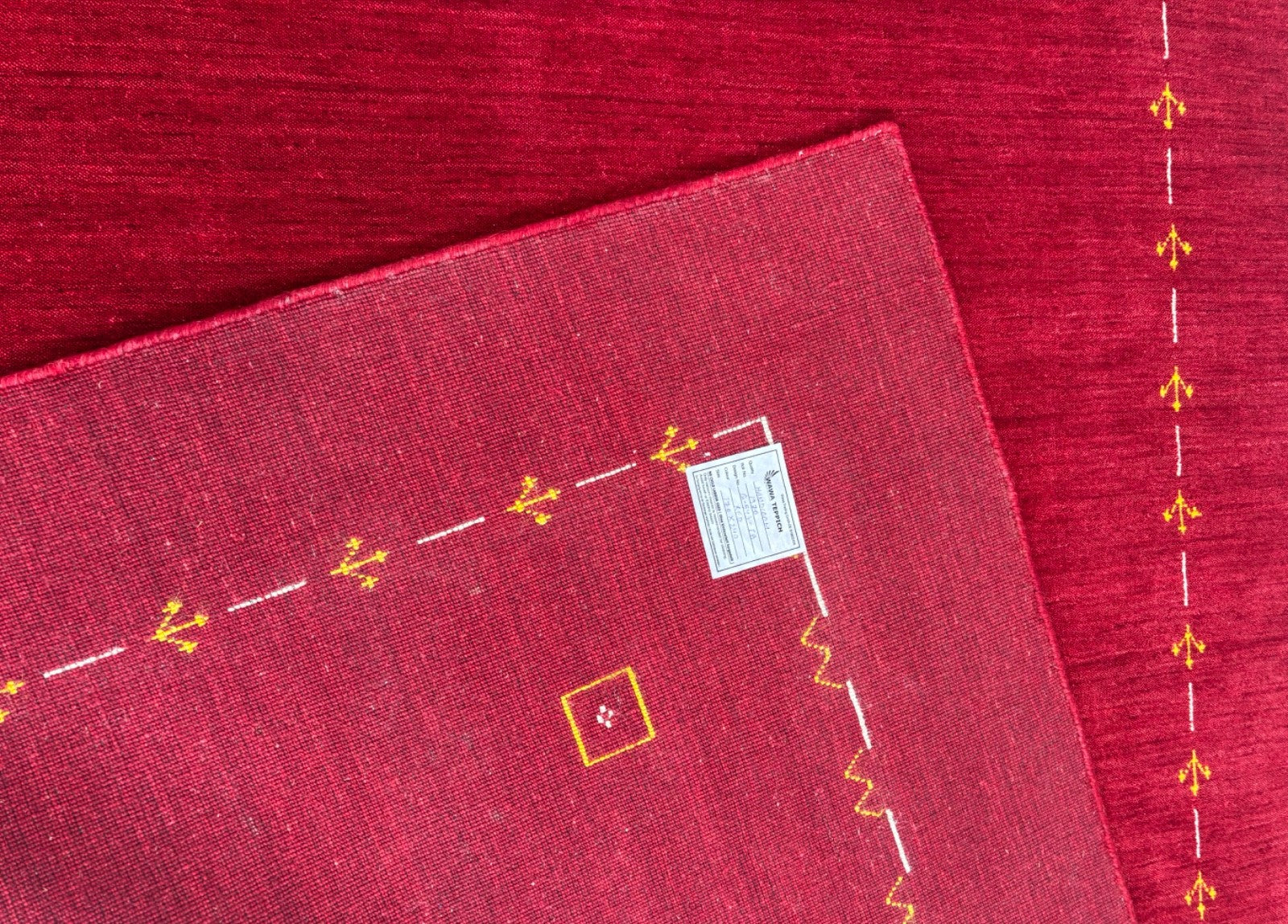 Rot Teppich 100% Wolle Handgefertigt 170X240 cm Handgewebt Gabbeh Orient G543T8