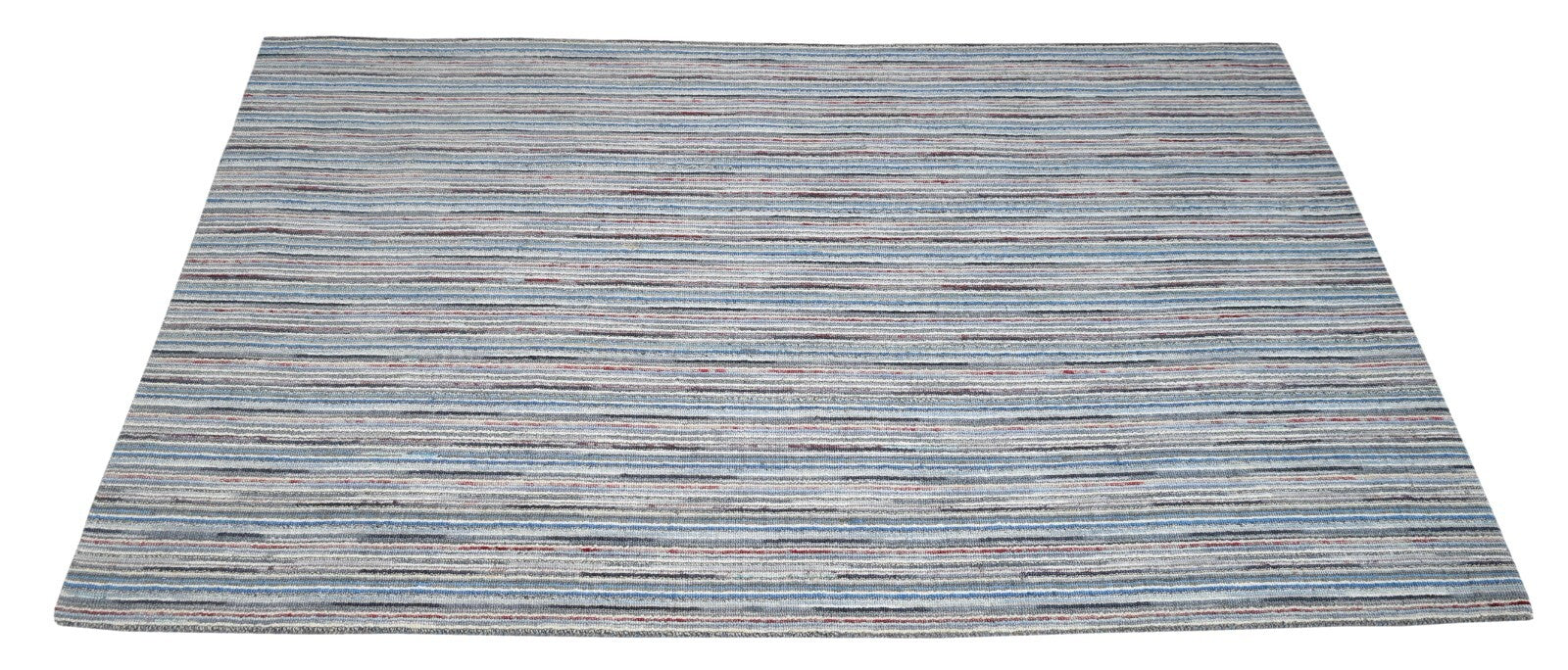 Ručně tkaný koberec 150x240 MODRÝ lesklý vlněný koberec do obývacího pokoje SH115