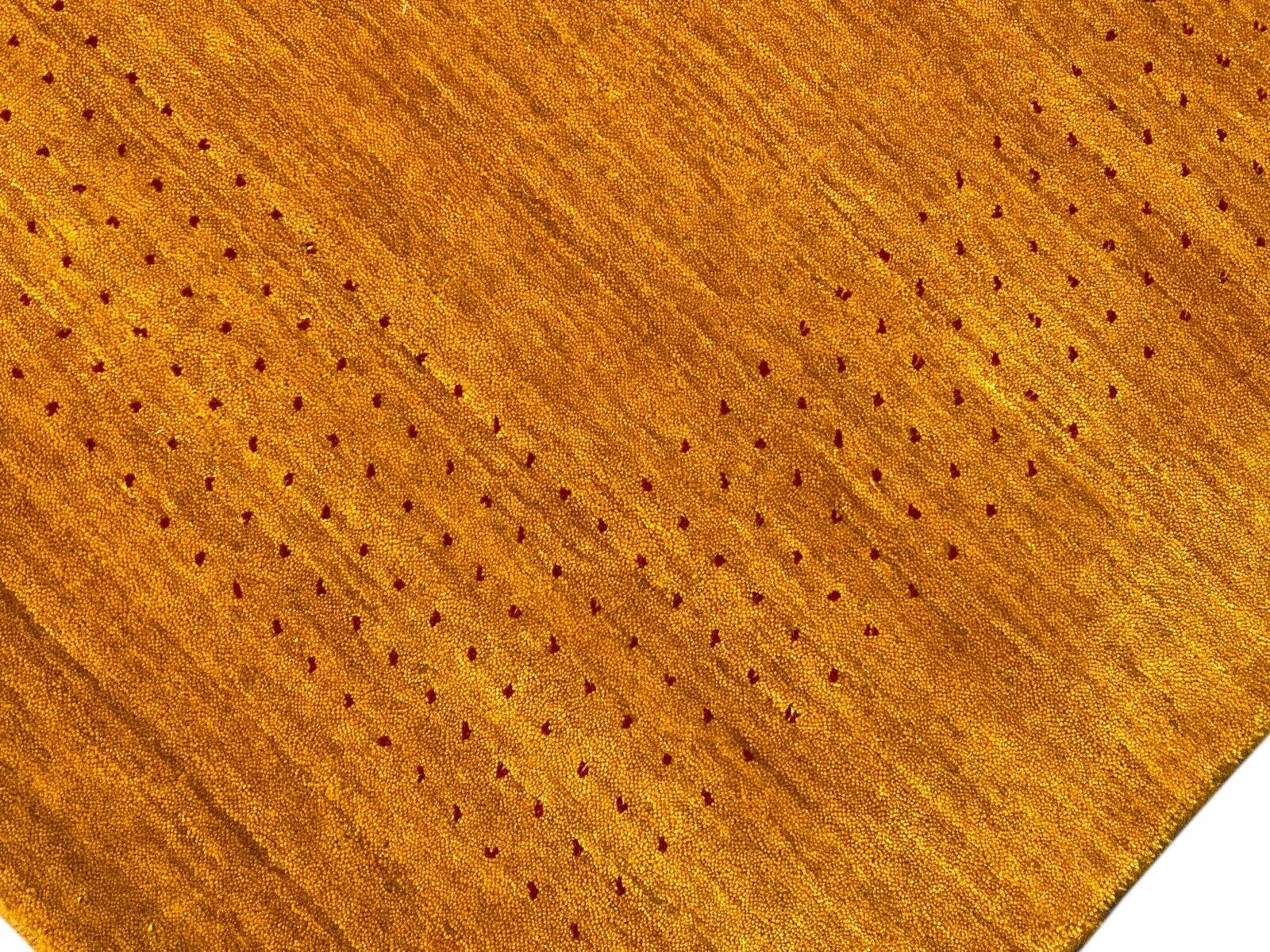 Gold Gabbeh Teppich 100% Wolle Orientteppich Handgewebt  Loom Brücke G625T5