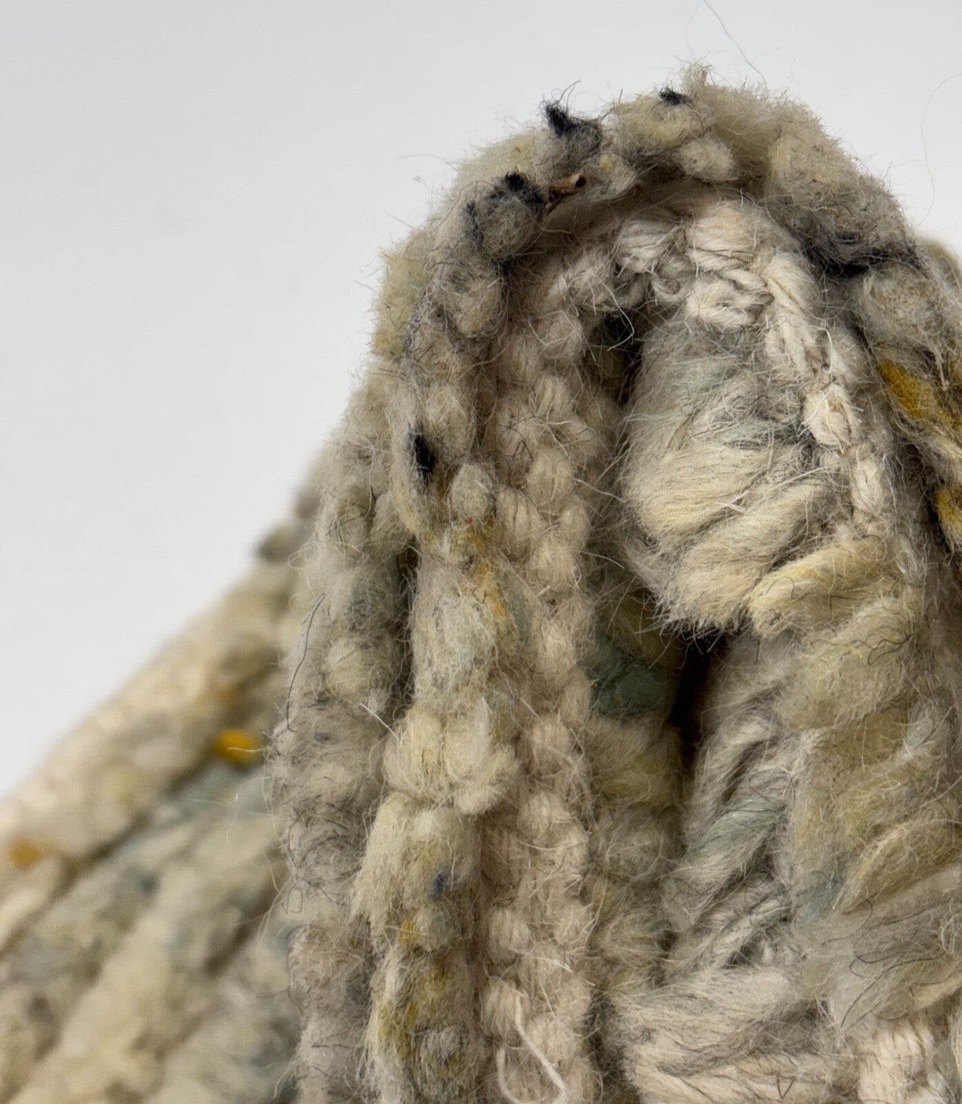 Ročno vozlana volnena preproga 60x90cm 100% volna Moderna večbarvna bež BCI82