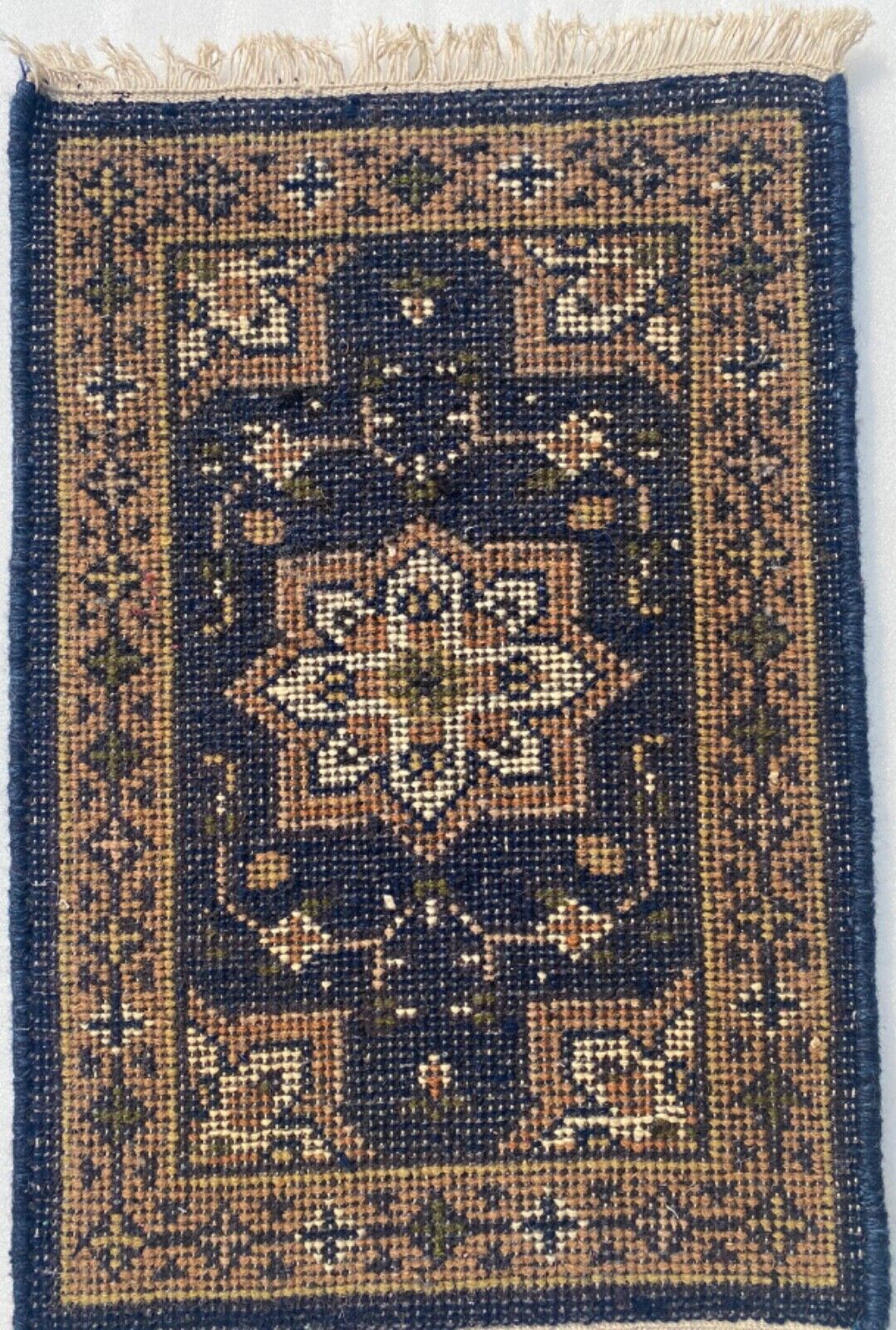 Blau Handgeknüpft Fußmatten 40X60 CM Brücke Automatten Teppich 100% Wolle PH12