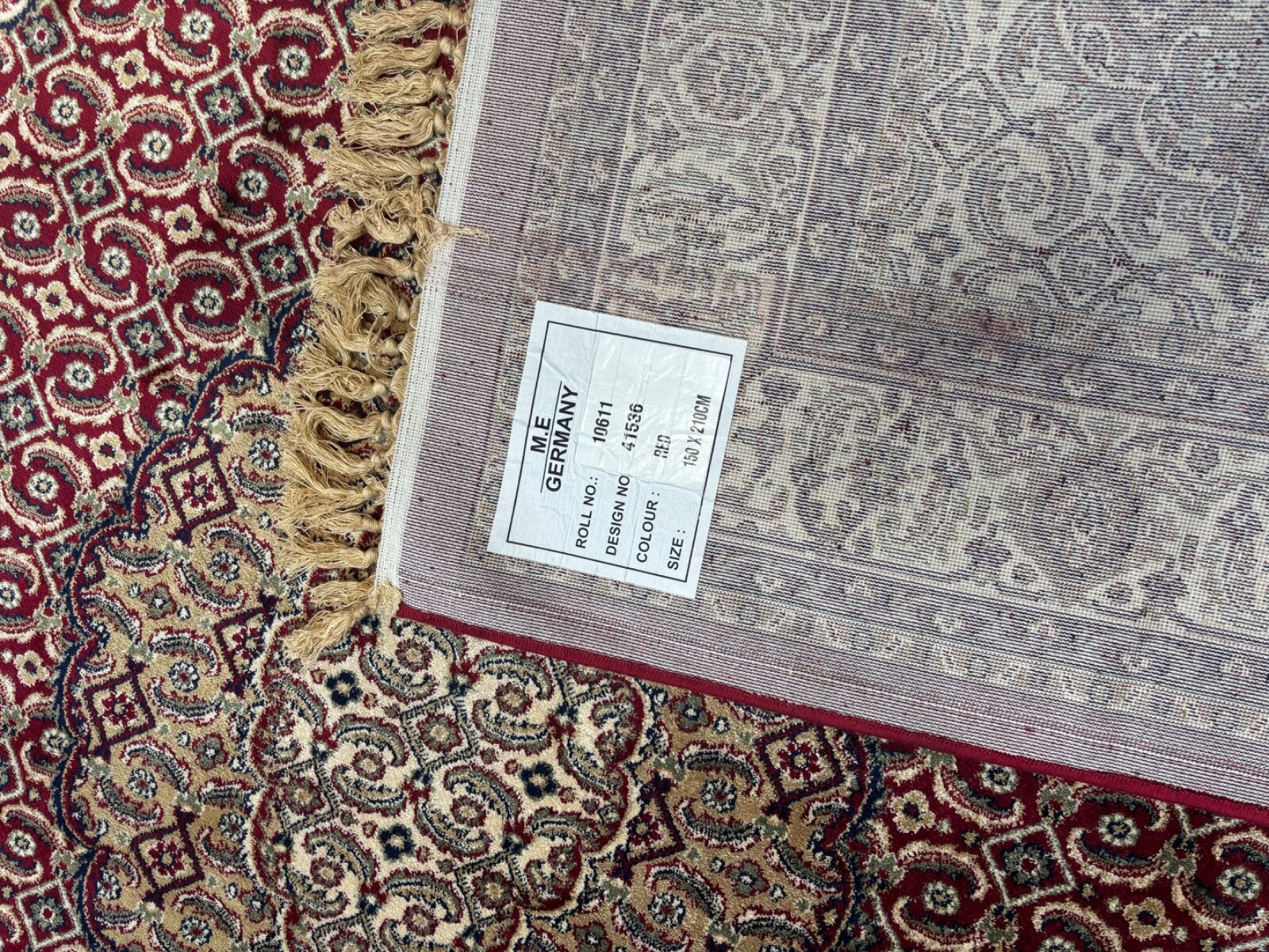 Orientteppich Rot Beige Kaschmir, Tabriz Design Teppich 150x210 cm M36R