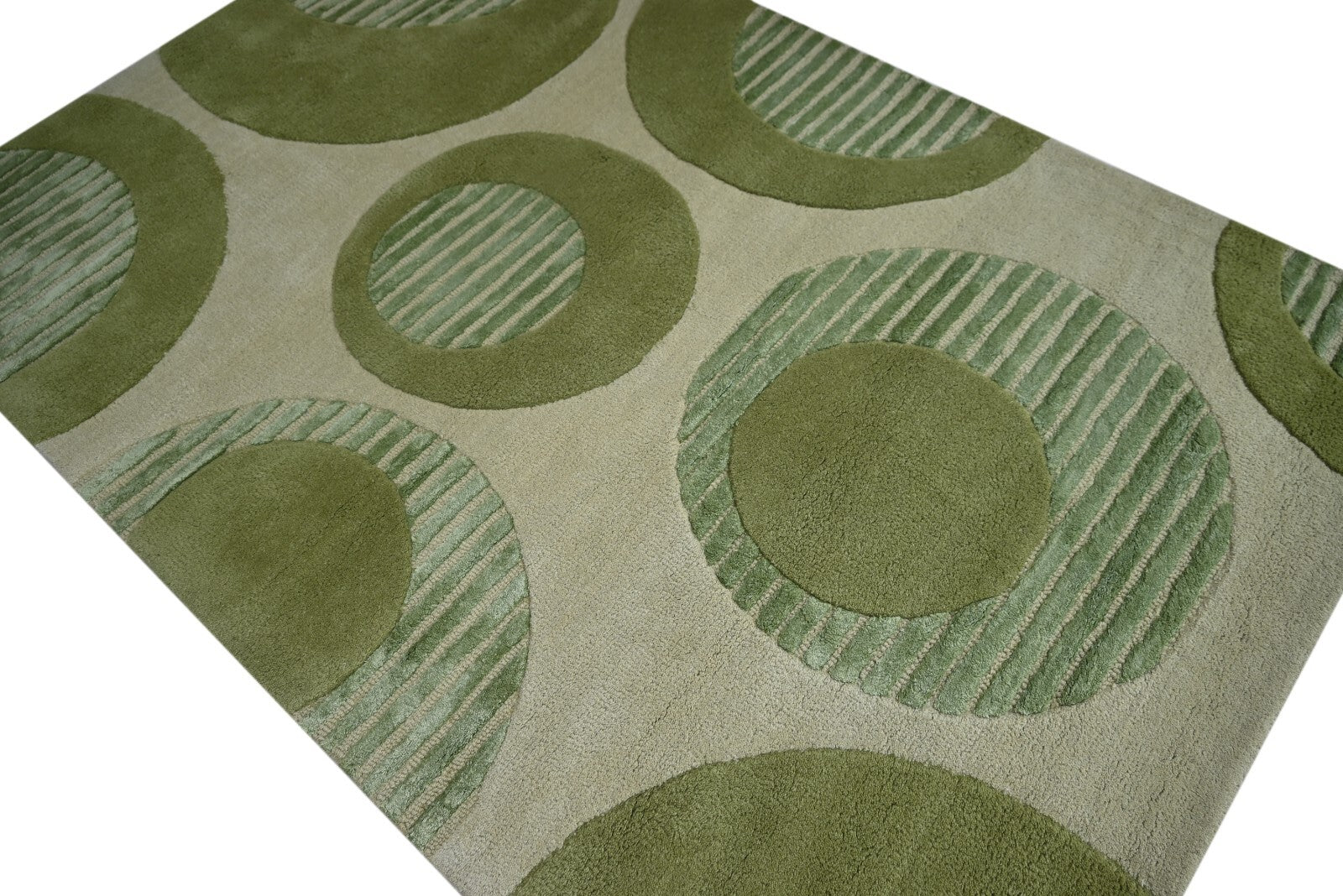 Handgetufteter Wolle Viskose teppich 120x180 hellgrün  Modern Wohnzimmer SH206