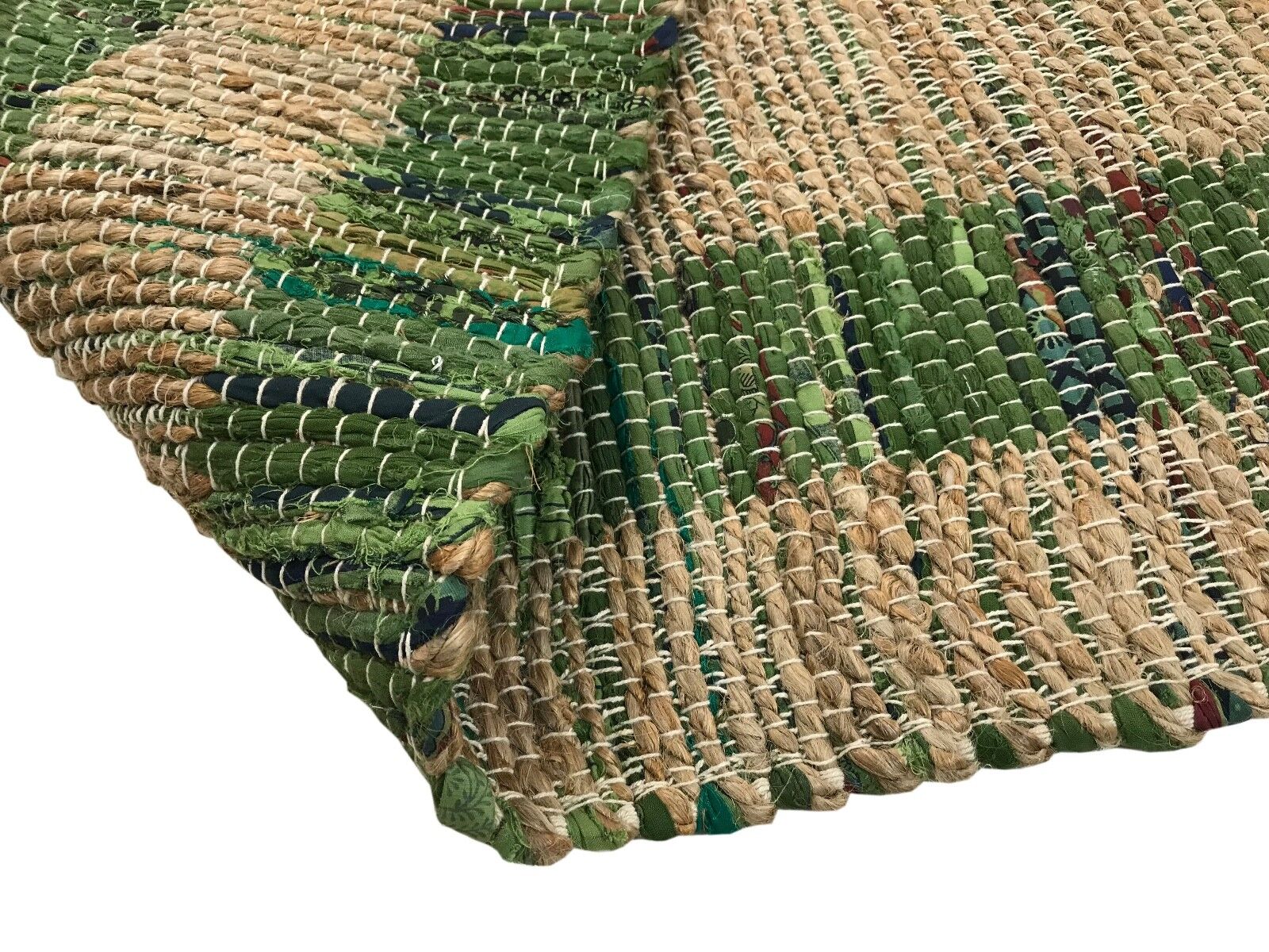 Beidseitig Nutzbar Chindi Kelim Durry Teppich Handgearbeiteter, 4 Größen Dhurrie