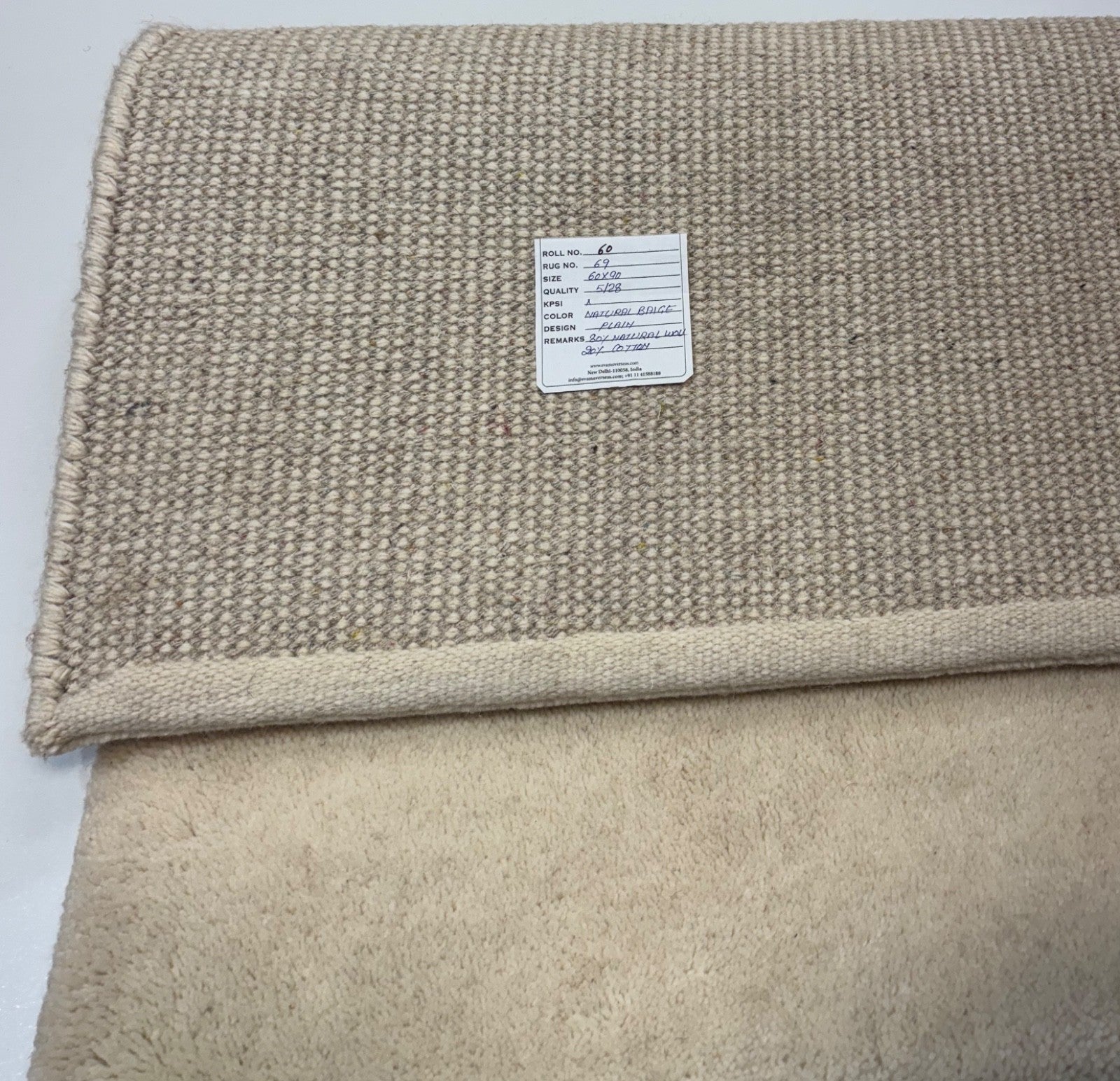 Gabbeh szőnyeg 60x90 cm, kézzel csomózott, 100% gyapjú, bézs, modern, R60 