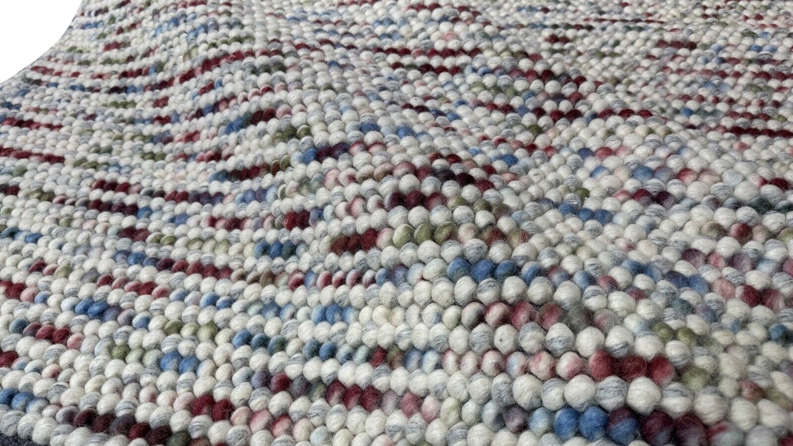 Wollteppich 170x240 cm Handgefertigt Modern Natur Teppich st18