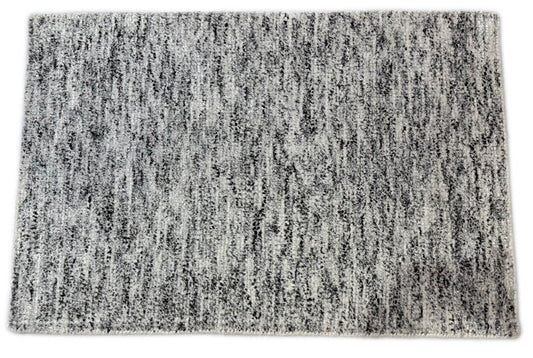 Moderner Teppich 60x90 Handgeknüpft Wolle & Viskose Grau Beige Schwarz DTK-98