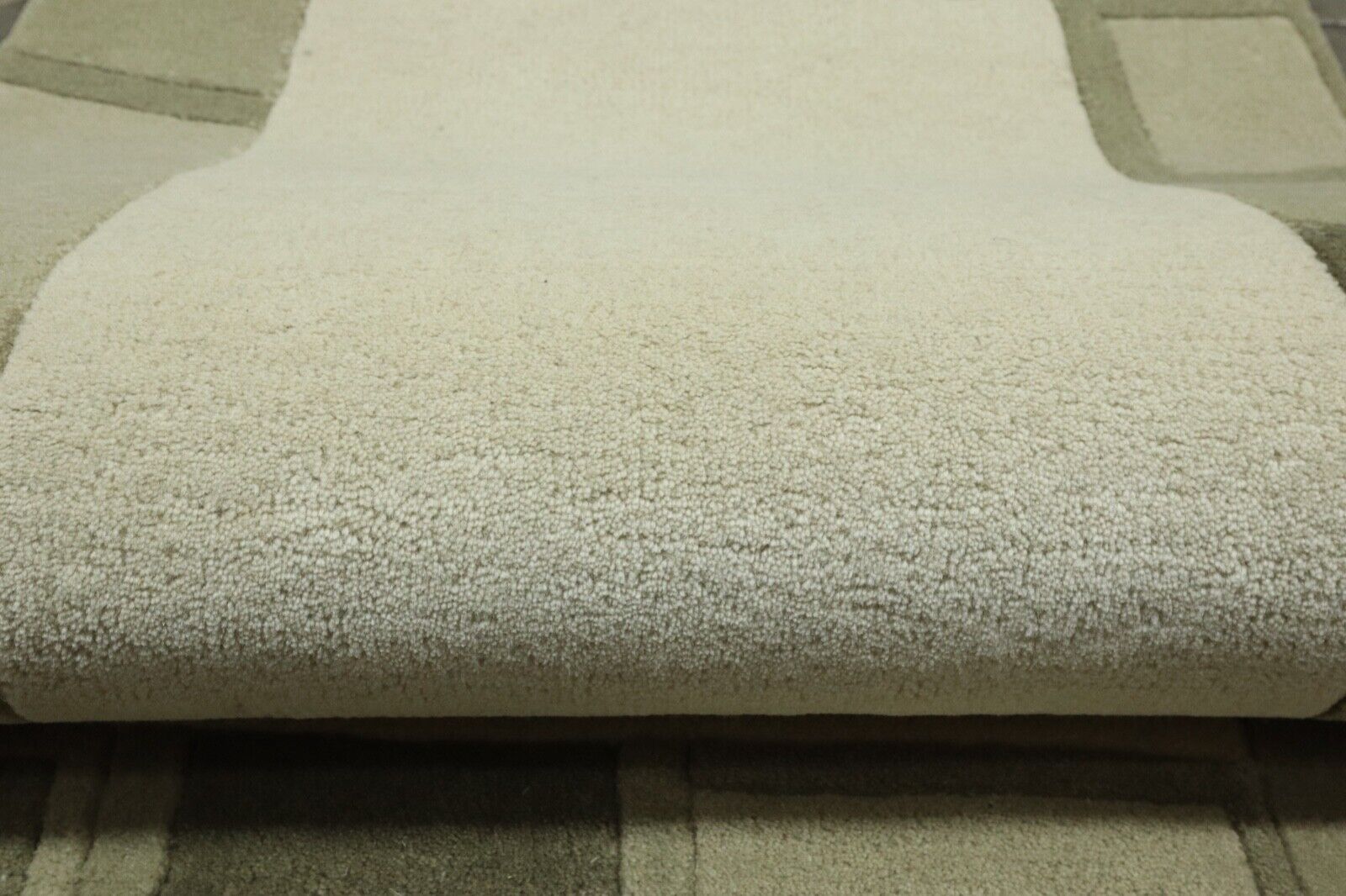 Gabbeh Teppich 100% Wolle 70X140 cm Handarbeit Beige Handgetuftet T1005