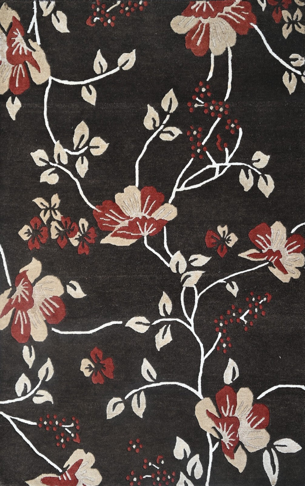 Modernes Handgeknüpfter Wolle 120x180 Vintage Braun Wohnzimmer Teppich SH252