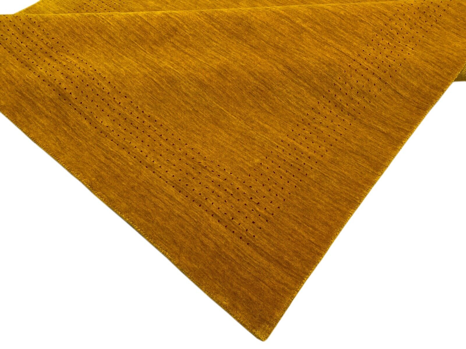 Gold Gabbeh Teppich 100% Wolle Orientteppich Handgewebt  Loom Brücke G625T5