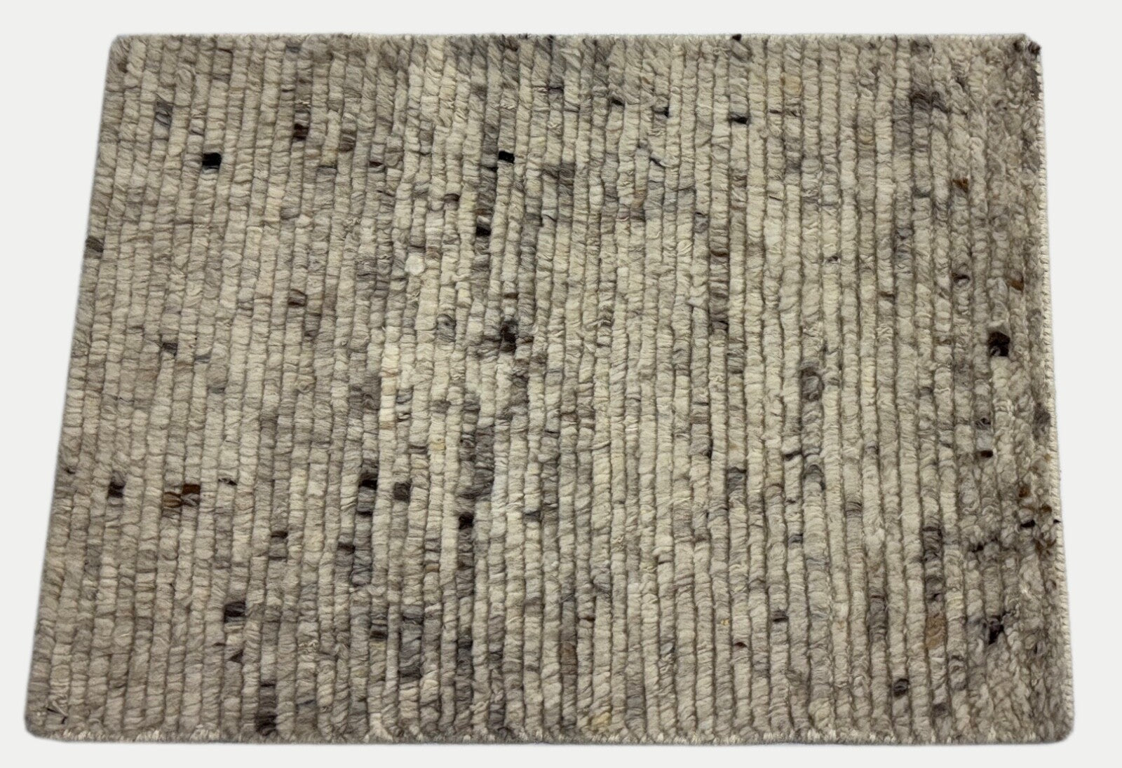 Ročno vozlana preproga iz 100 % volne 60x90, moderna preproga, bež BCI78