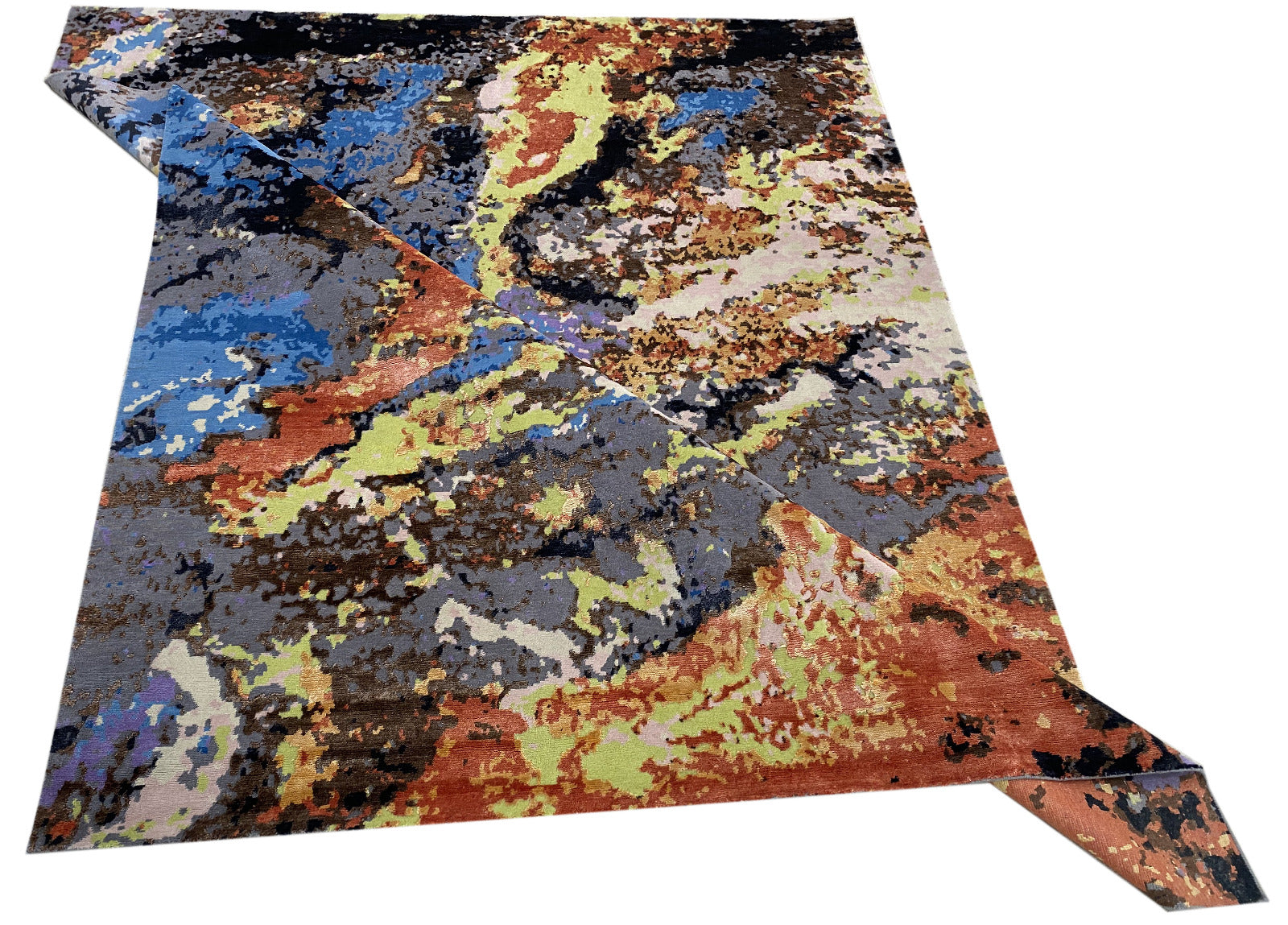 Handgeknüpft Teppich Einzigartiges Design Nepal Bambus seide Wolle 250X300 cm