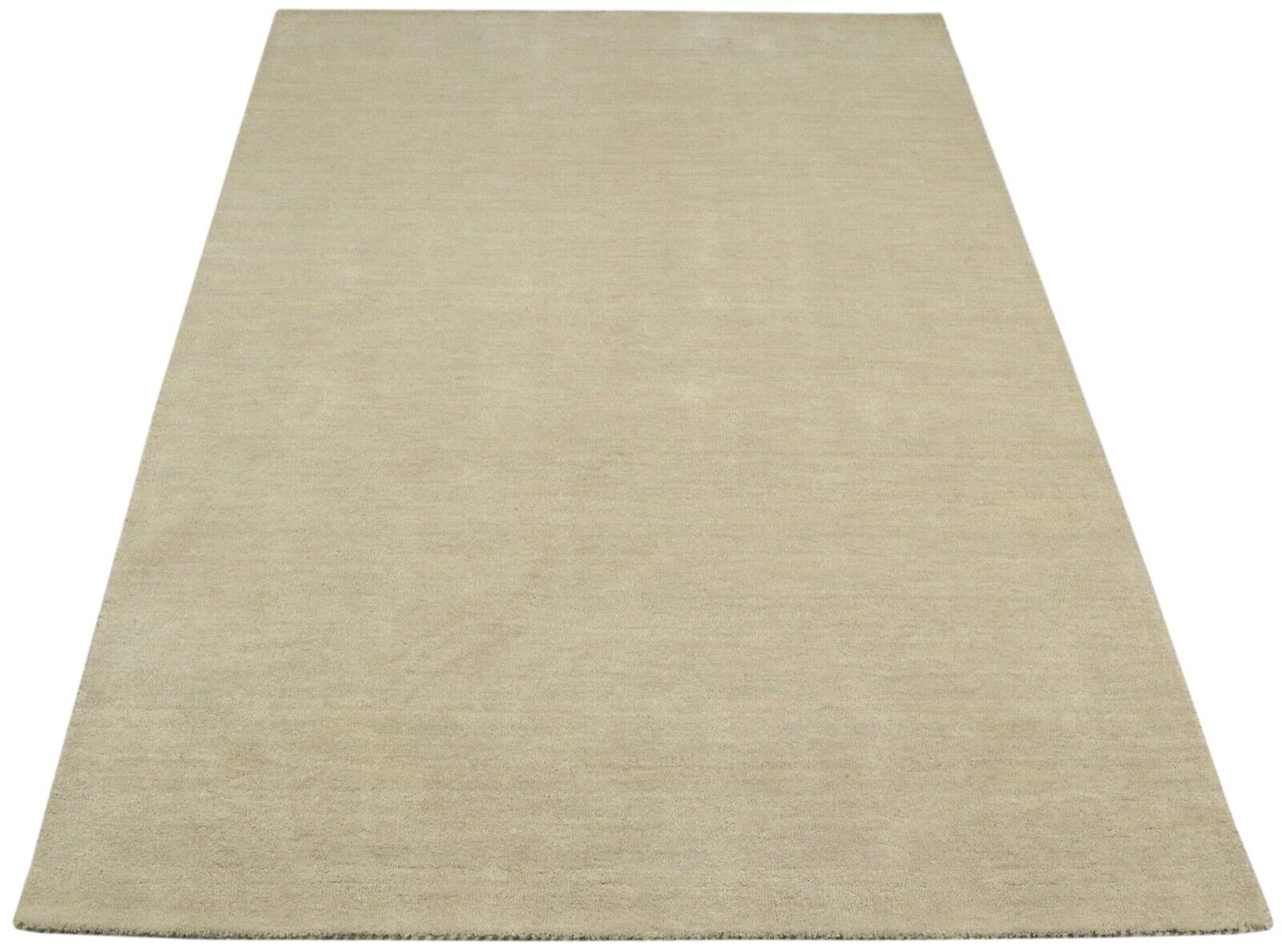 Beige Teppich 100% Wolle 160X230 cm Handarbeit Handgetuftet T943