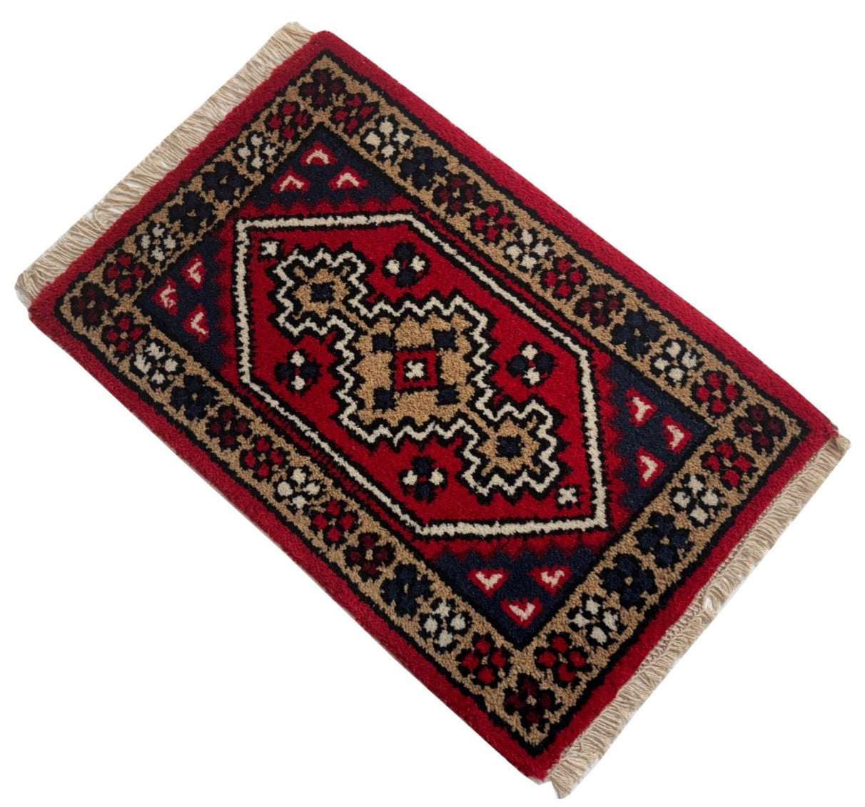 Brücke 40X60 CM Handgeknüpft Automatten Teppich Fußmatten 100% Wolle Blau P47