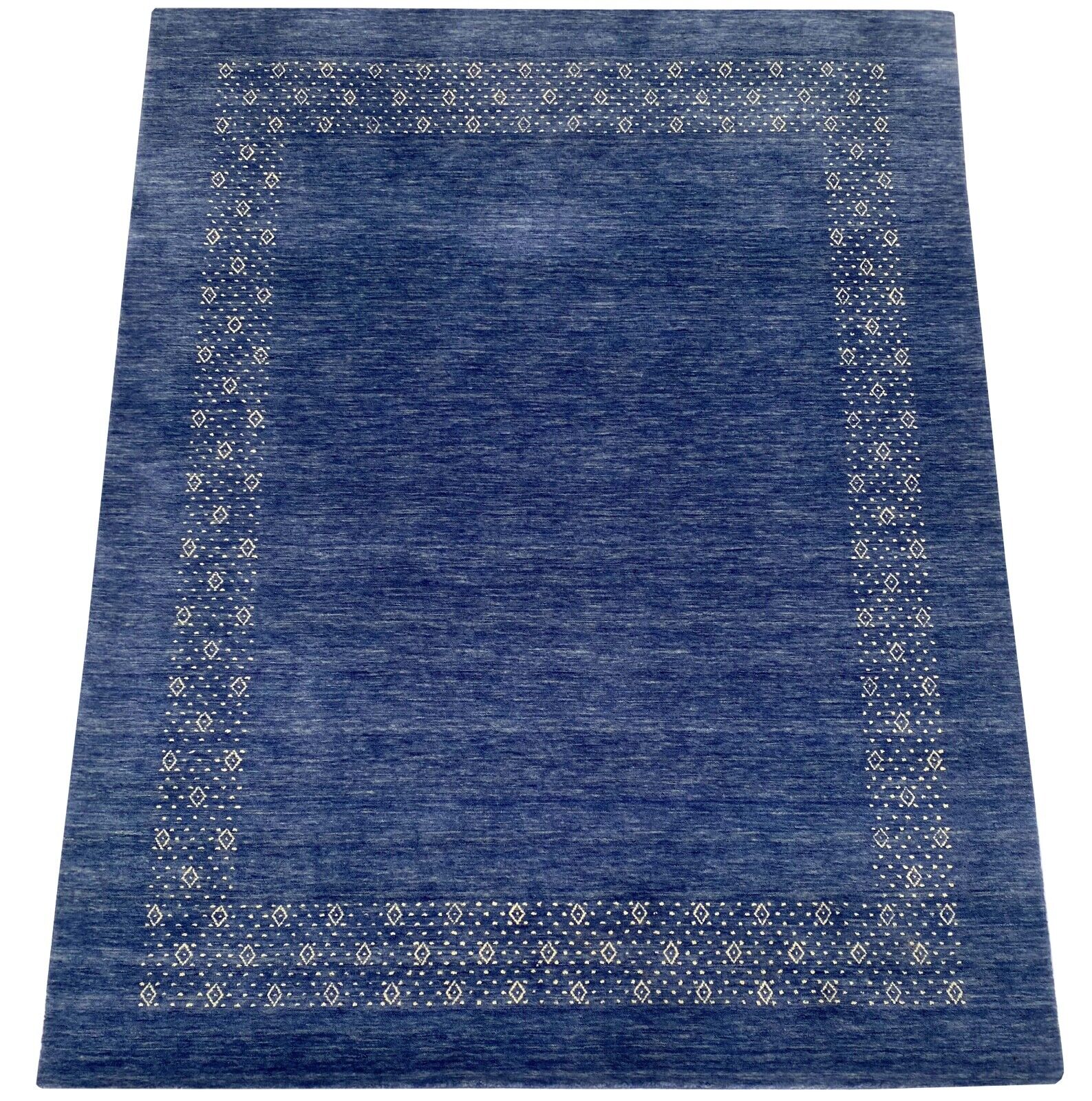 Lila Teppich 100% Wolle 170x240 cm Handgewebt Gabbeh Orientteppich ac10
