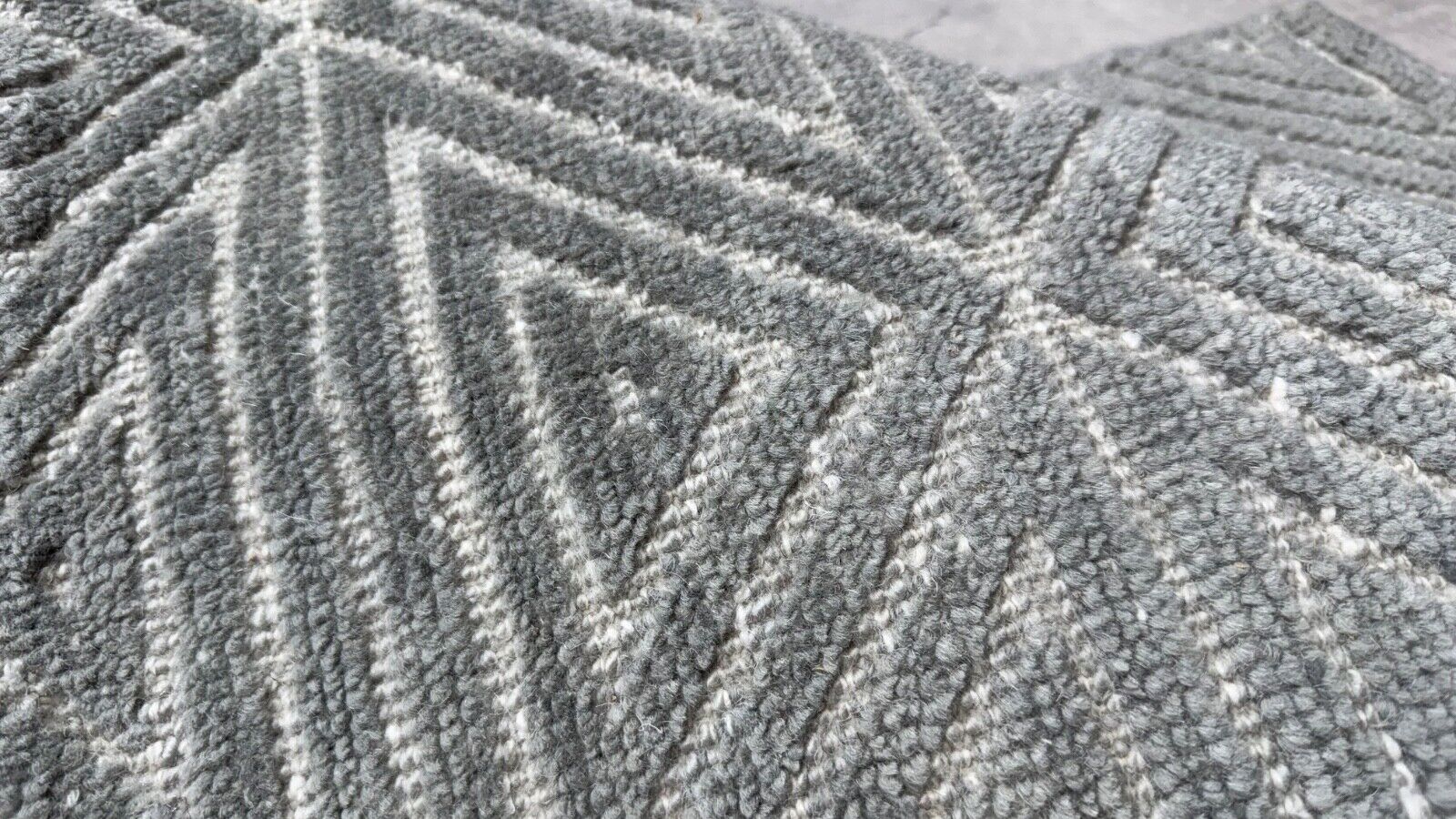 Handgeknüpft Design Teppich 60x90 aus Wolle Modern Grün , Beige DKD-703